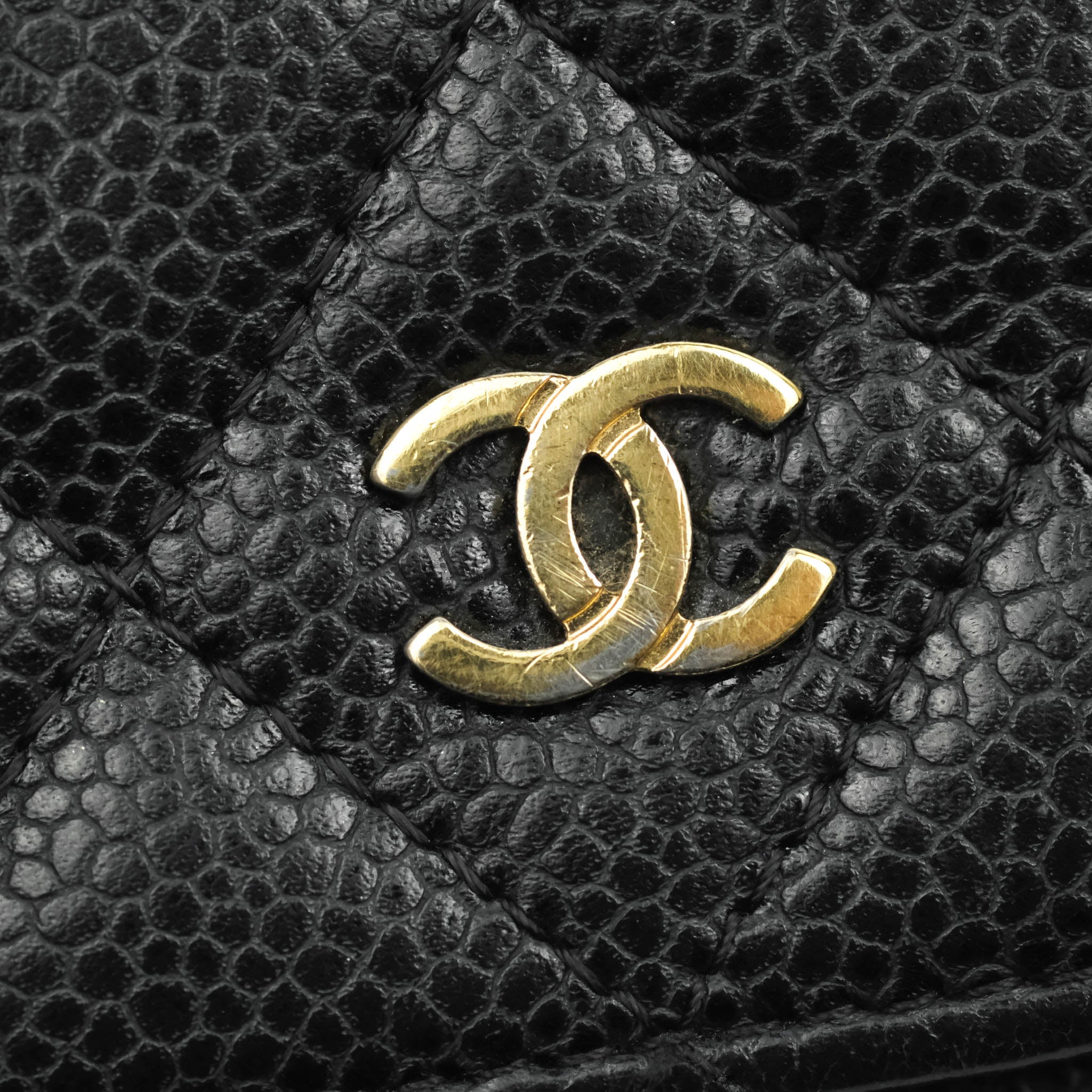 Chanel Quilted WOC Black Caviar Gold Hardware With Charms – Coco Approved  Studio