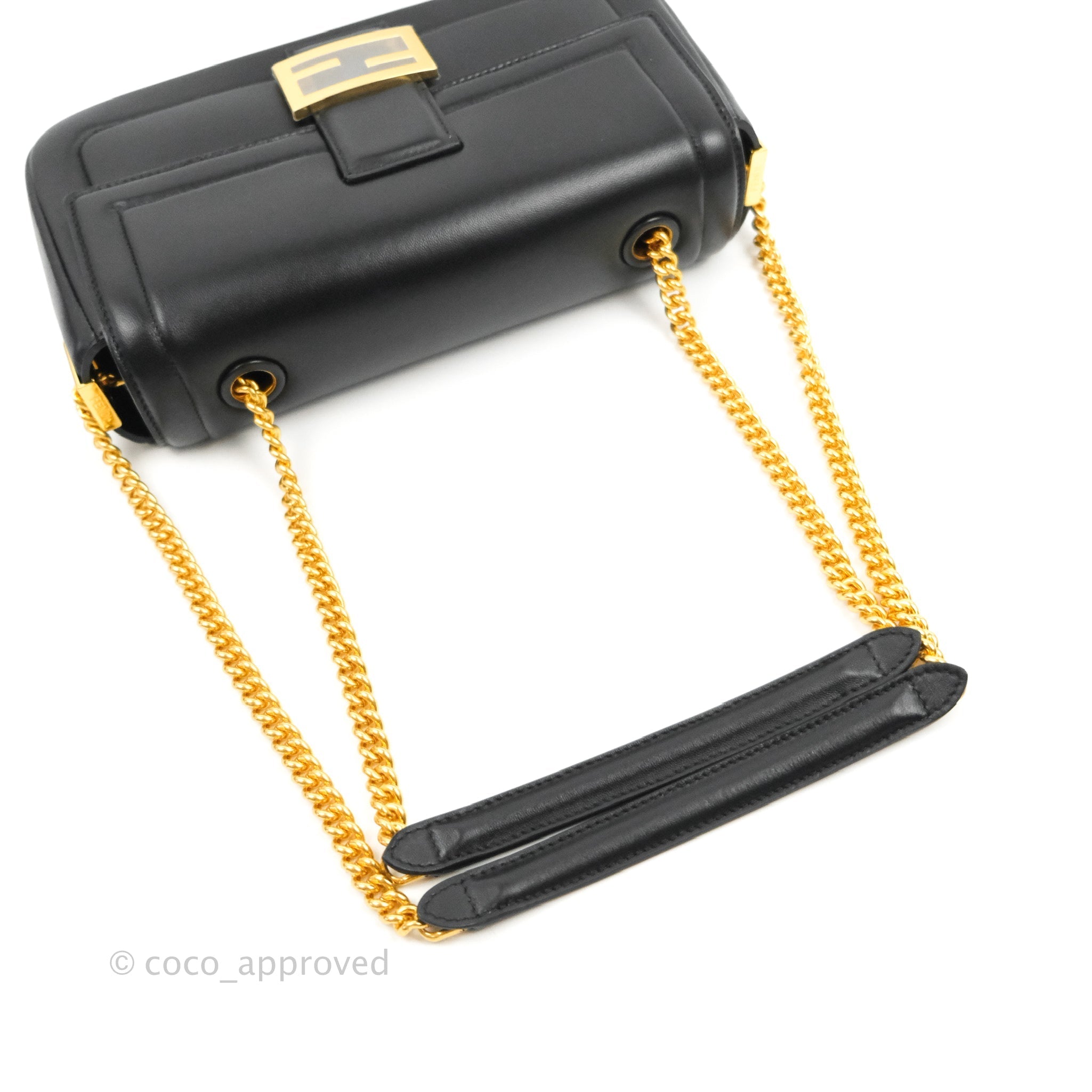 FENDI: Baguette messenger bag in ECONYL® - Black