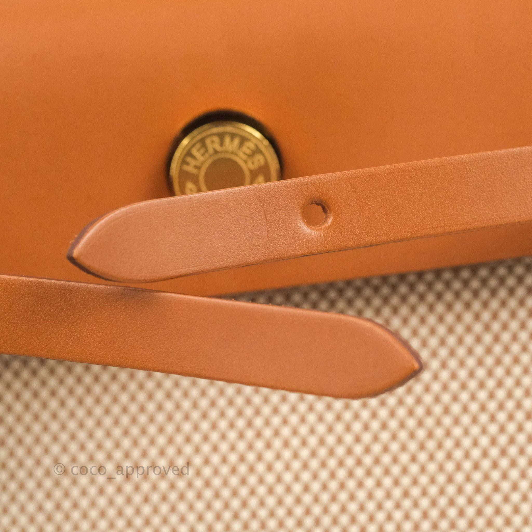 Hermès Herbag Zip 31 Retourne Criss Viking Ecru-Beige/Fauve Canvas Gold  Hardware