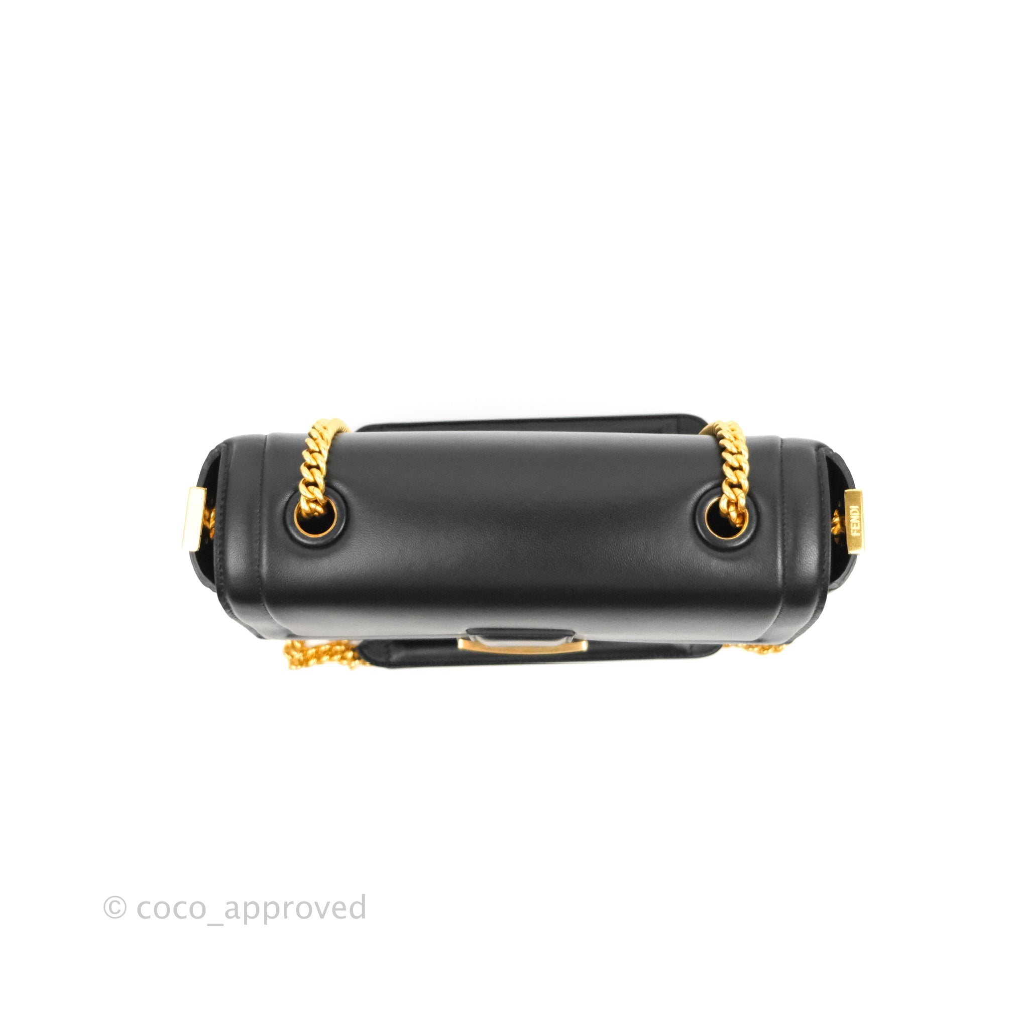 FENDI: Baguette credit card holder in nappa leather - Black