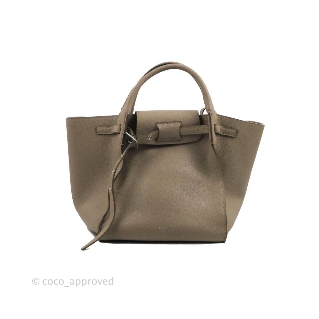 Celine Small Big Bag Light Taupe Supple Grained Leather Silver Hardware