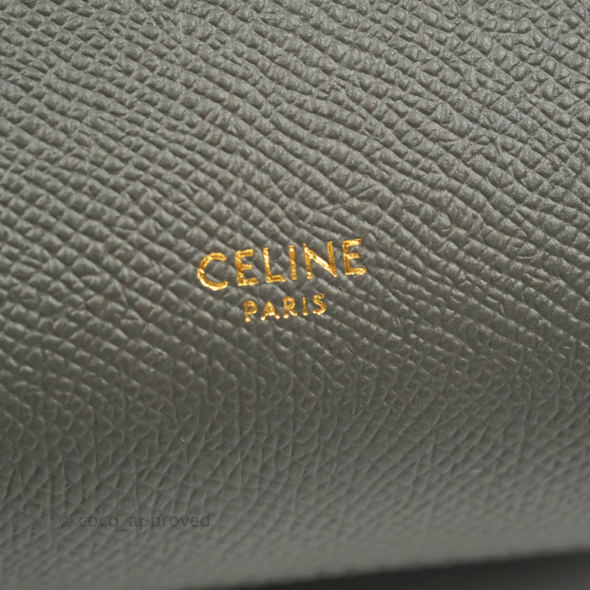 CELINE-Celine Pico Belt Bag in Grained Calfskin Grey
