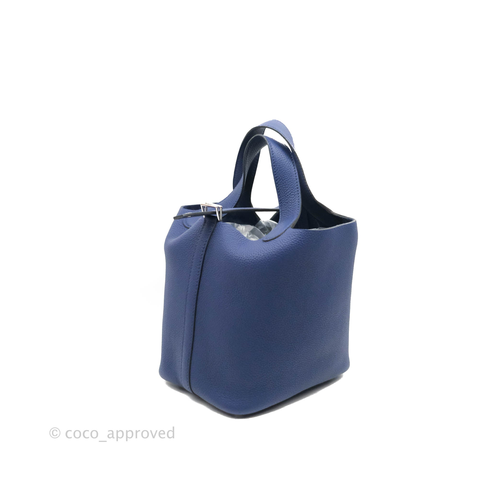 Hermes Picotin Lock 18 Bag Blue Sapphire Tote Clemence Gold Hardware at  1stDibs