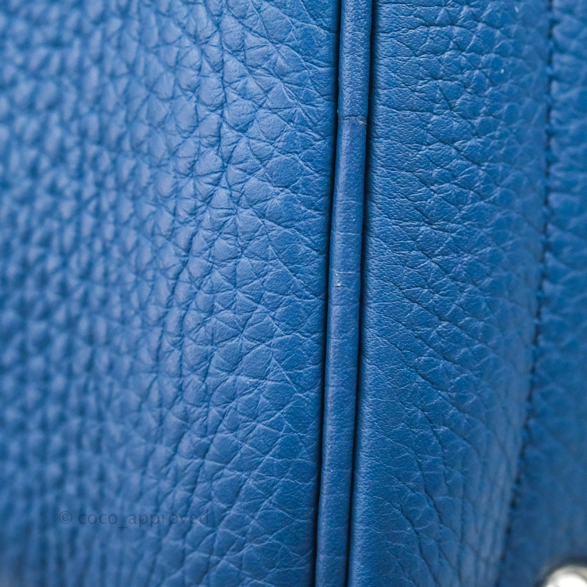 Hermès Electric Blue Clémence Victoria II 35 by Ann's Fabulous Finds