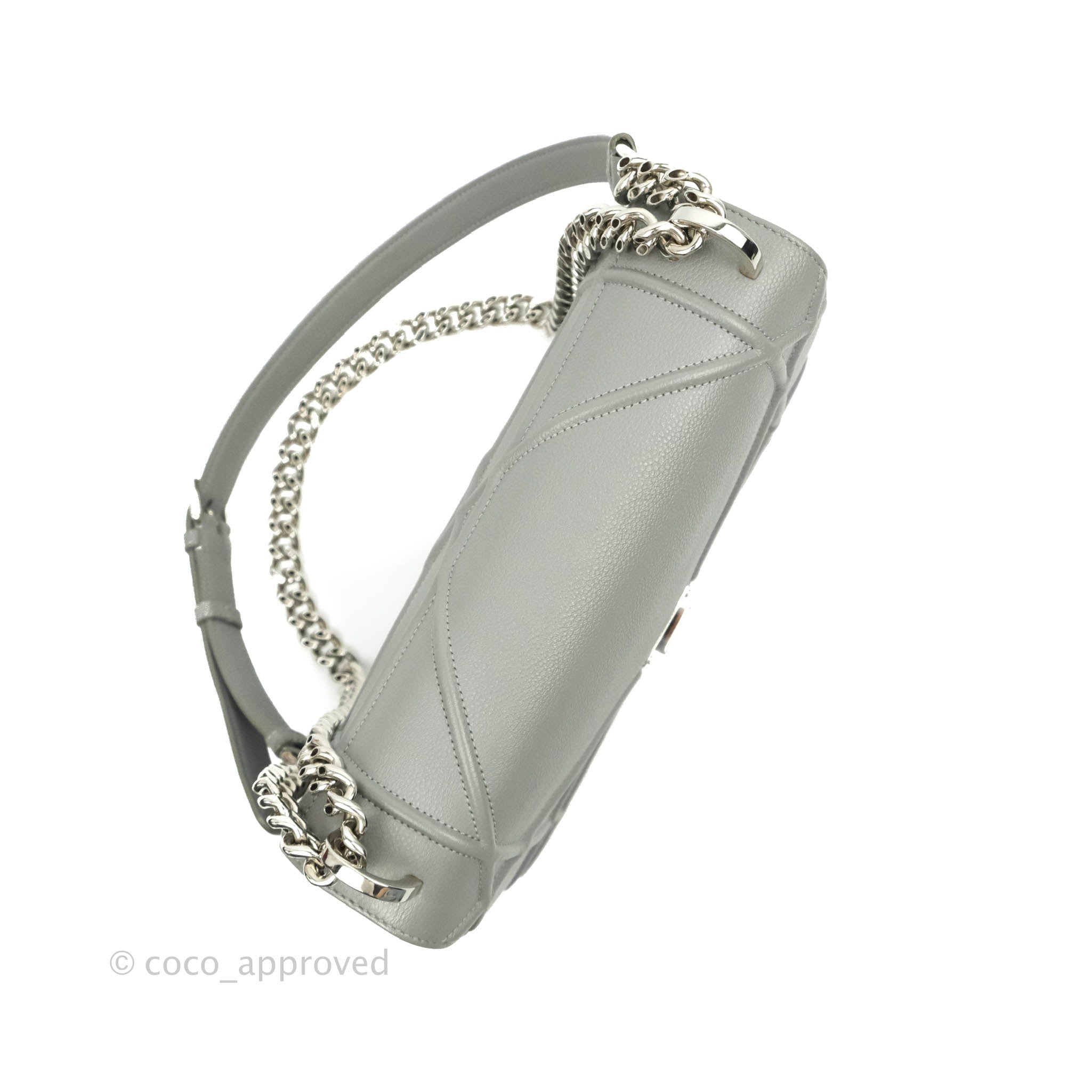 Dior Diorama Silver calf leather Medium Bag Silvery ref.221270 - Joli Closet