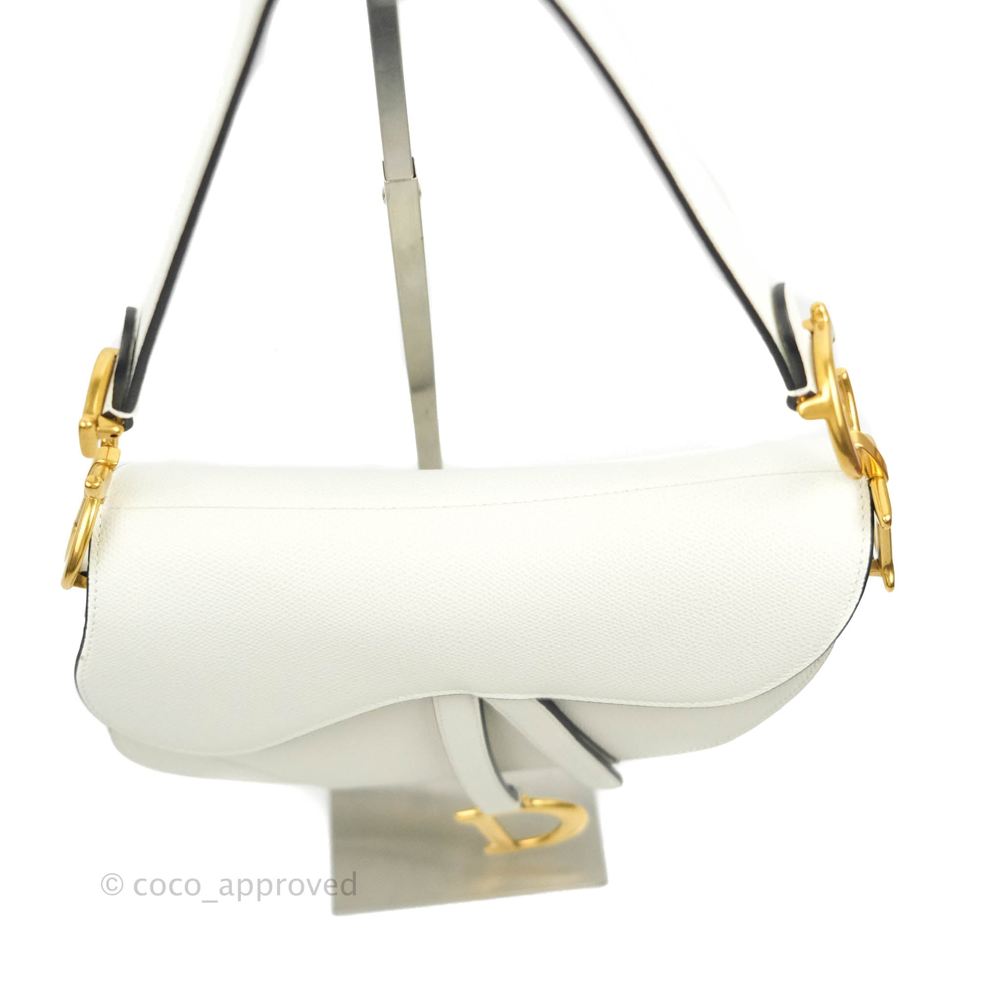Christian Dior Mini Saddle Bag Beige Grained Calfskin Gold Hardware Wi –  Coco Approved Studio