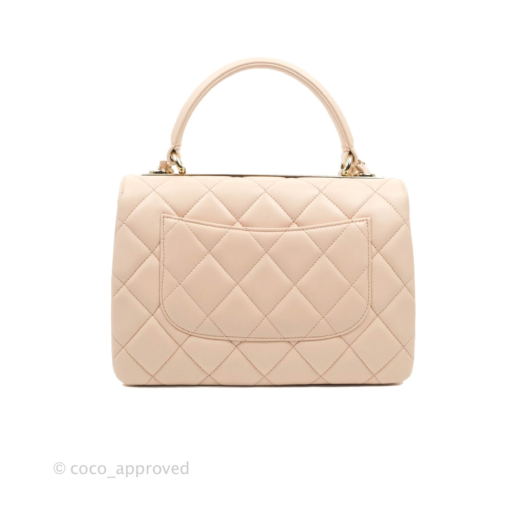 Chanel Small Trendy CC Flap Bag with Top Handle in Mauve Pink Lambskin | Dearluxe