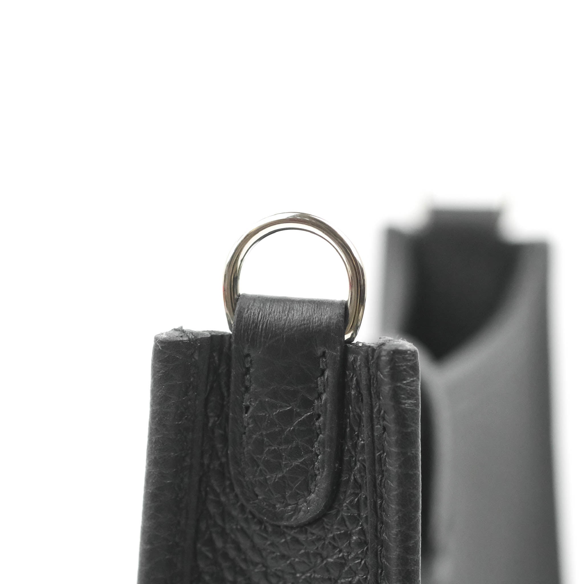 Hermès Black Taurillon Clemence Leather Evelyne TPM 16 Bag Hermes
