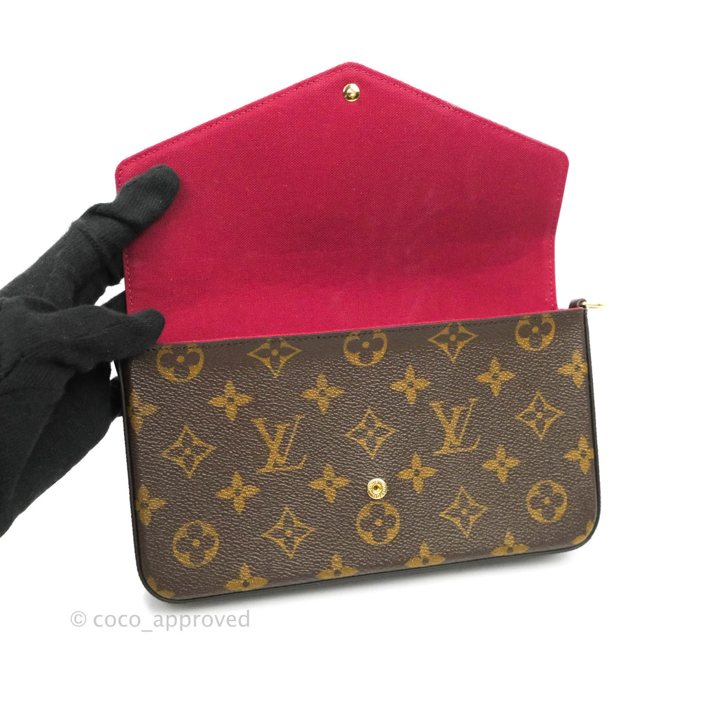 Louis Vuitton Félicie Pochette Monogram Canvas Fuchsia Pink