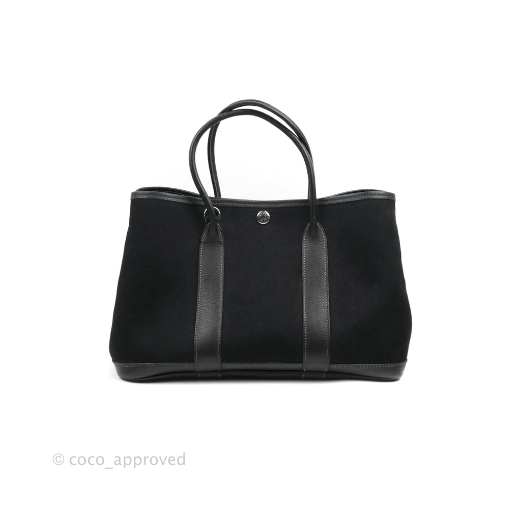 Hermès Garden Party 30 Canvas Black