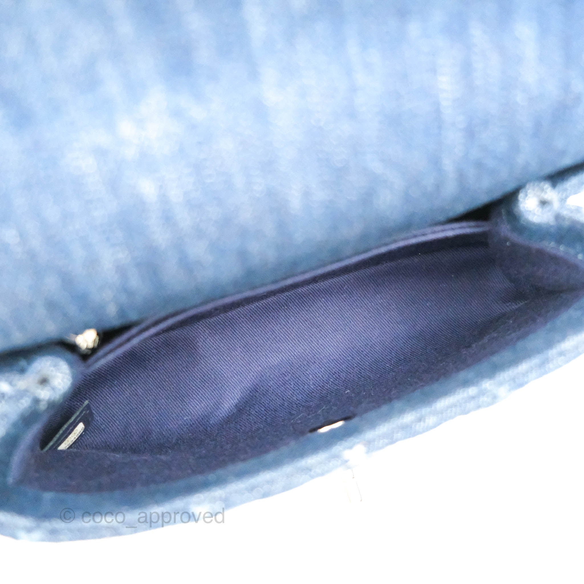 Chanel coco handle bag Blue Denim ref.174920 - Joli Closet