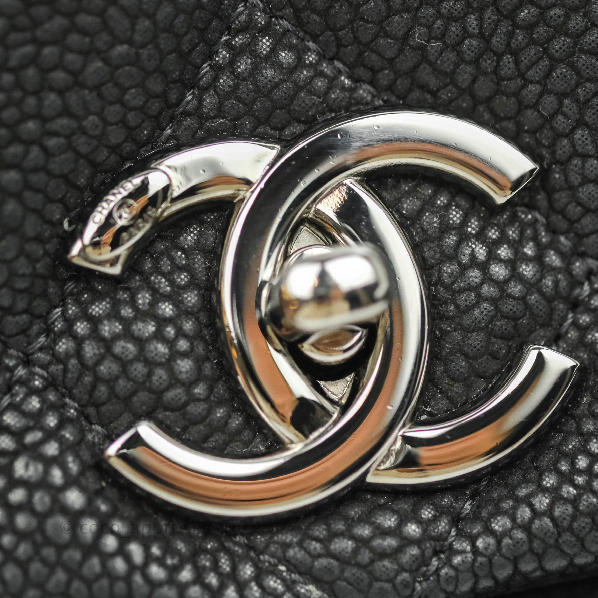 Chanel Lady Pearly Flap Bag Black Caviar Silver Hardware – Coco Approved  Studio