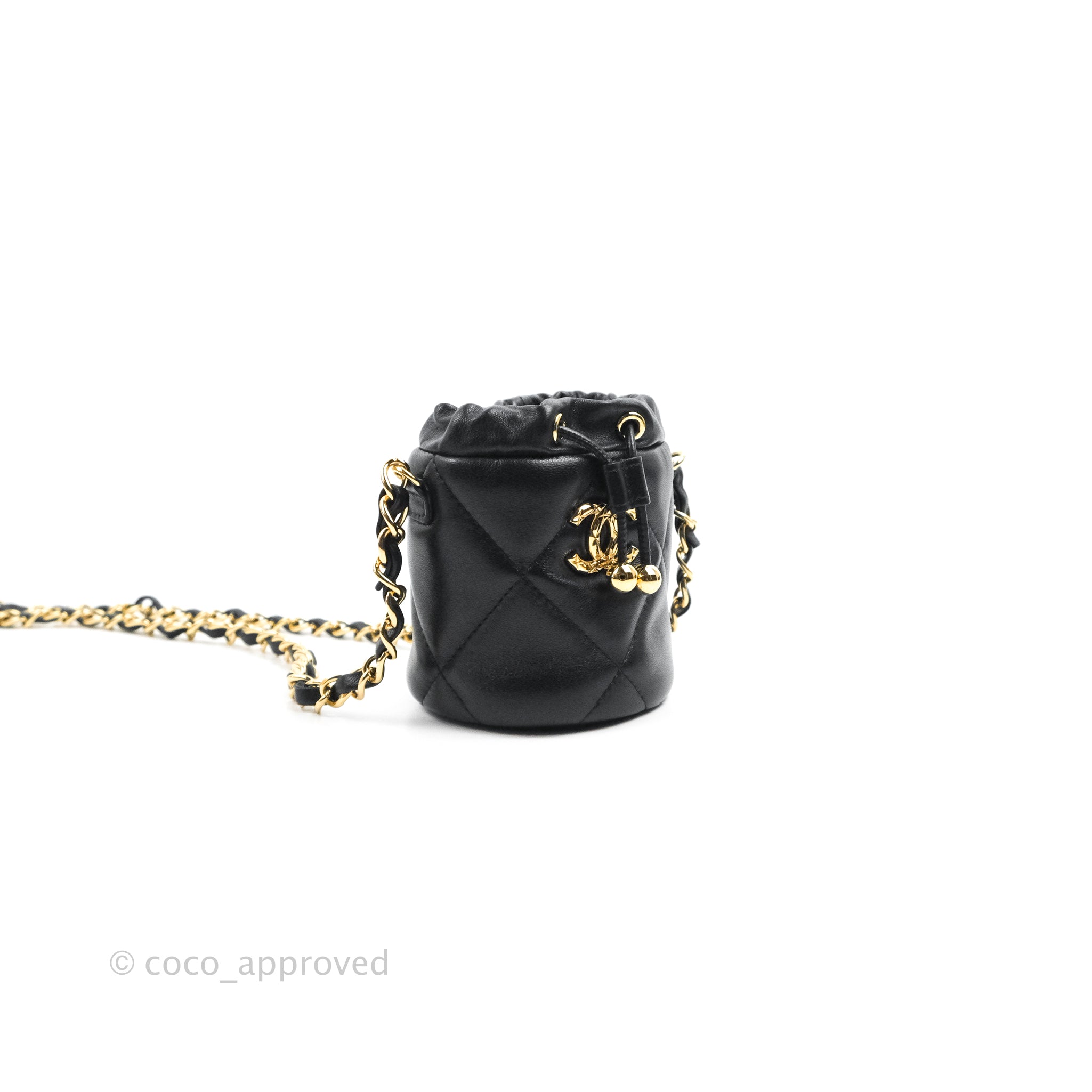 Chanel 22S Mini Bucket Bag Black Caviar  ＬＯＶＥＬＯＴＳＬＵＸＵＲＹ