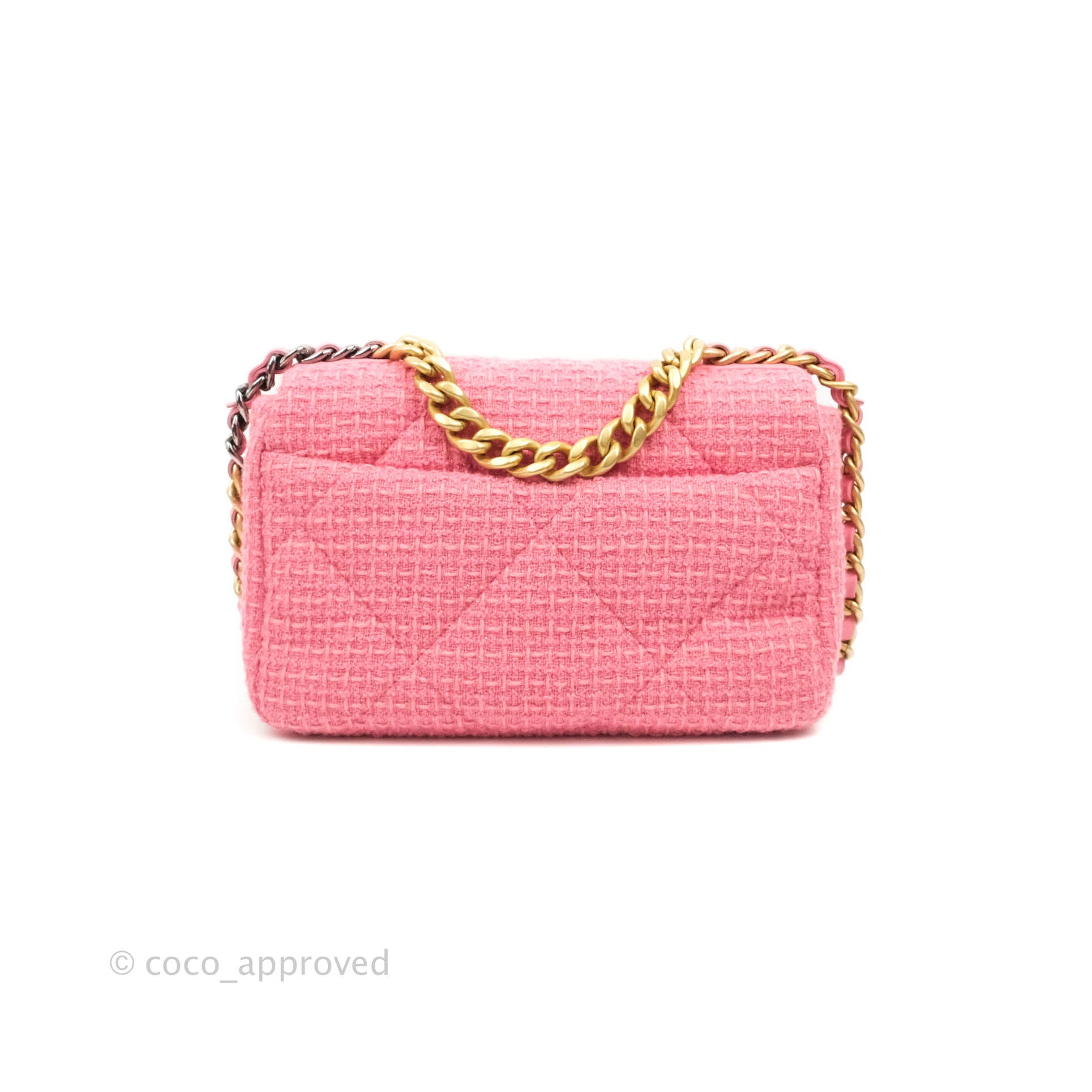 Chanel 19 Flap Bag Tweed Light Rosé | SACLÀB