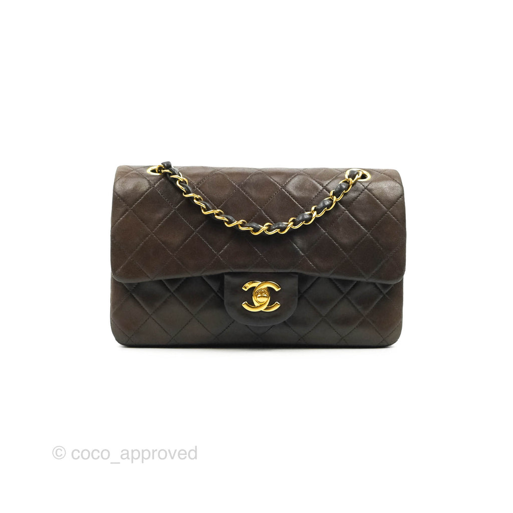 Chanel Classic Vintage Small Flap Black Lambskin 24K Gold Hardware