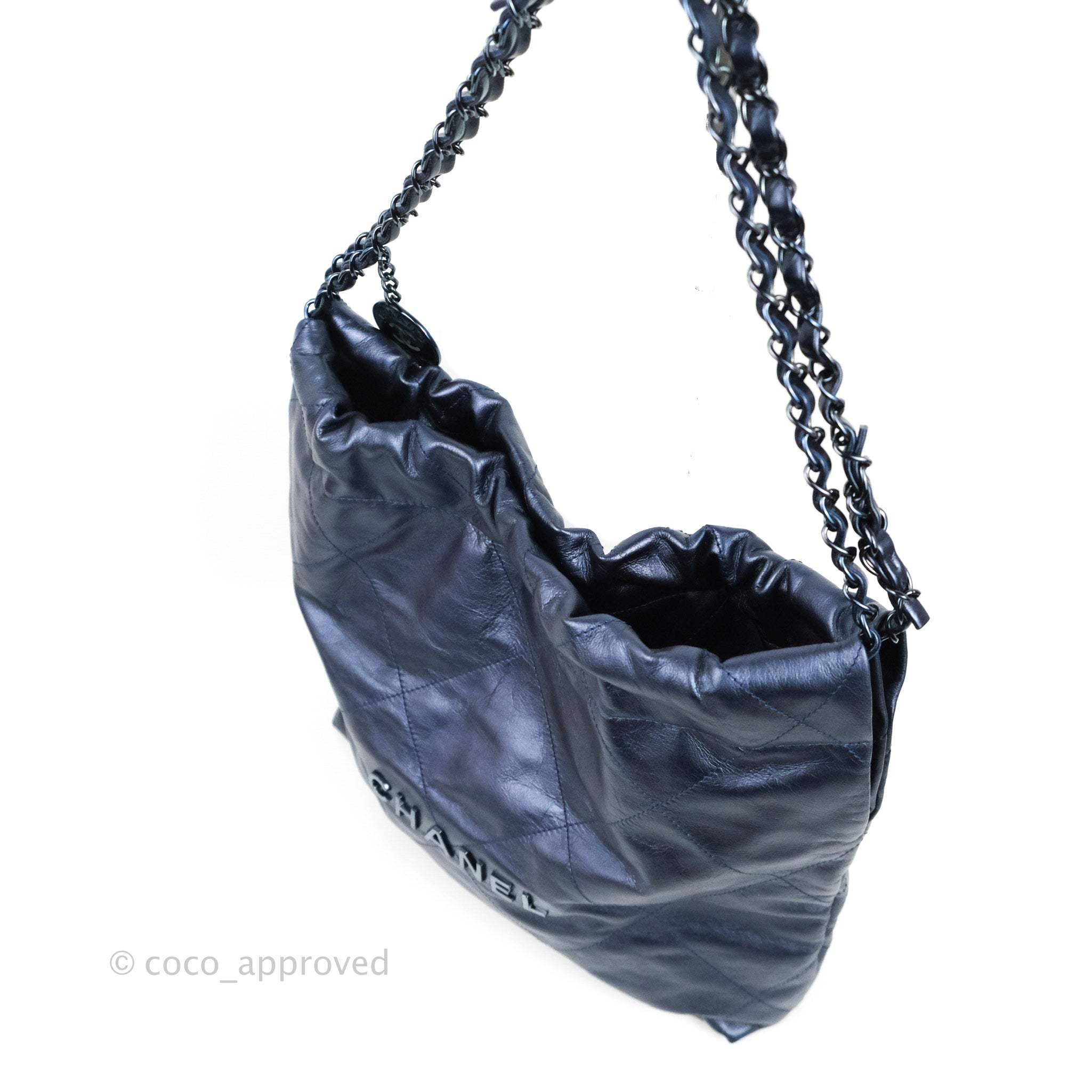 Chanel Metallic Blue 22 Small Bag