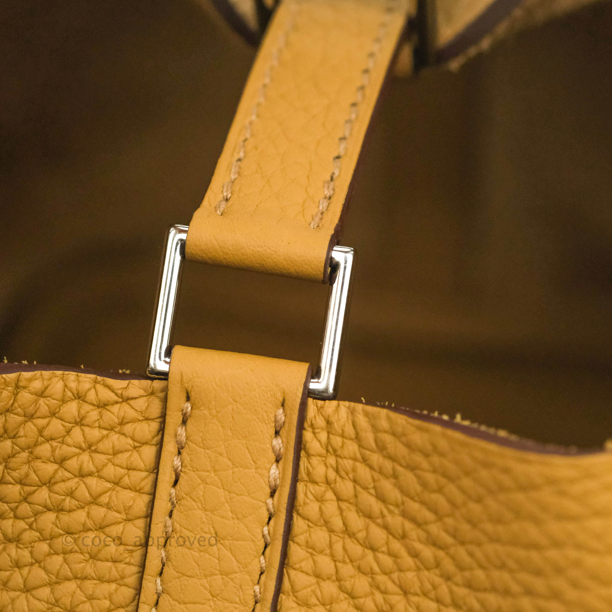 Hermès Picotin Lock Biscuit Clemence 18 Palladium Hardware, 2022 (Like New) , Brown Womens Handbag