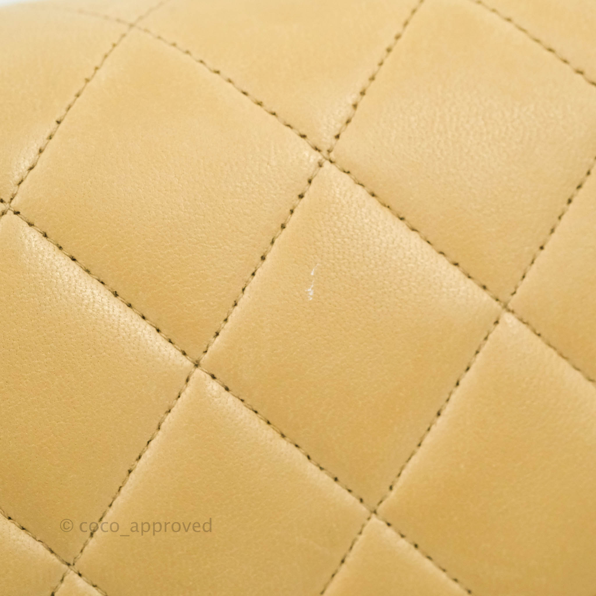 Chanel Vintage Small Quilted Classic Diana Flap Bag Beige Lambskin 24K –  Coco Approved Studio