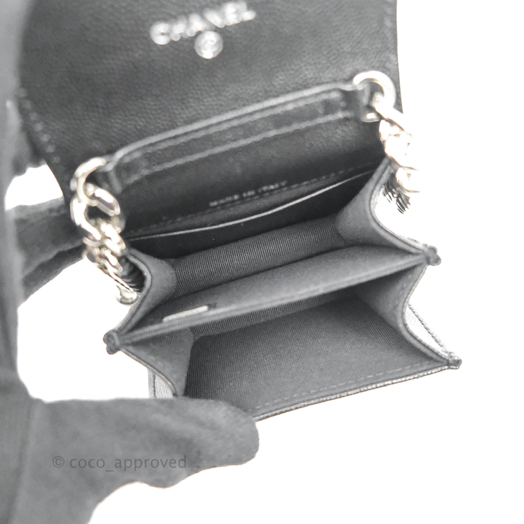 CHANEL CC Chain wallet bag lipstick enamel Multi Black Rare 230718T