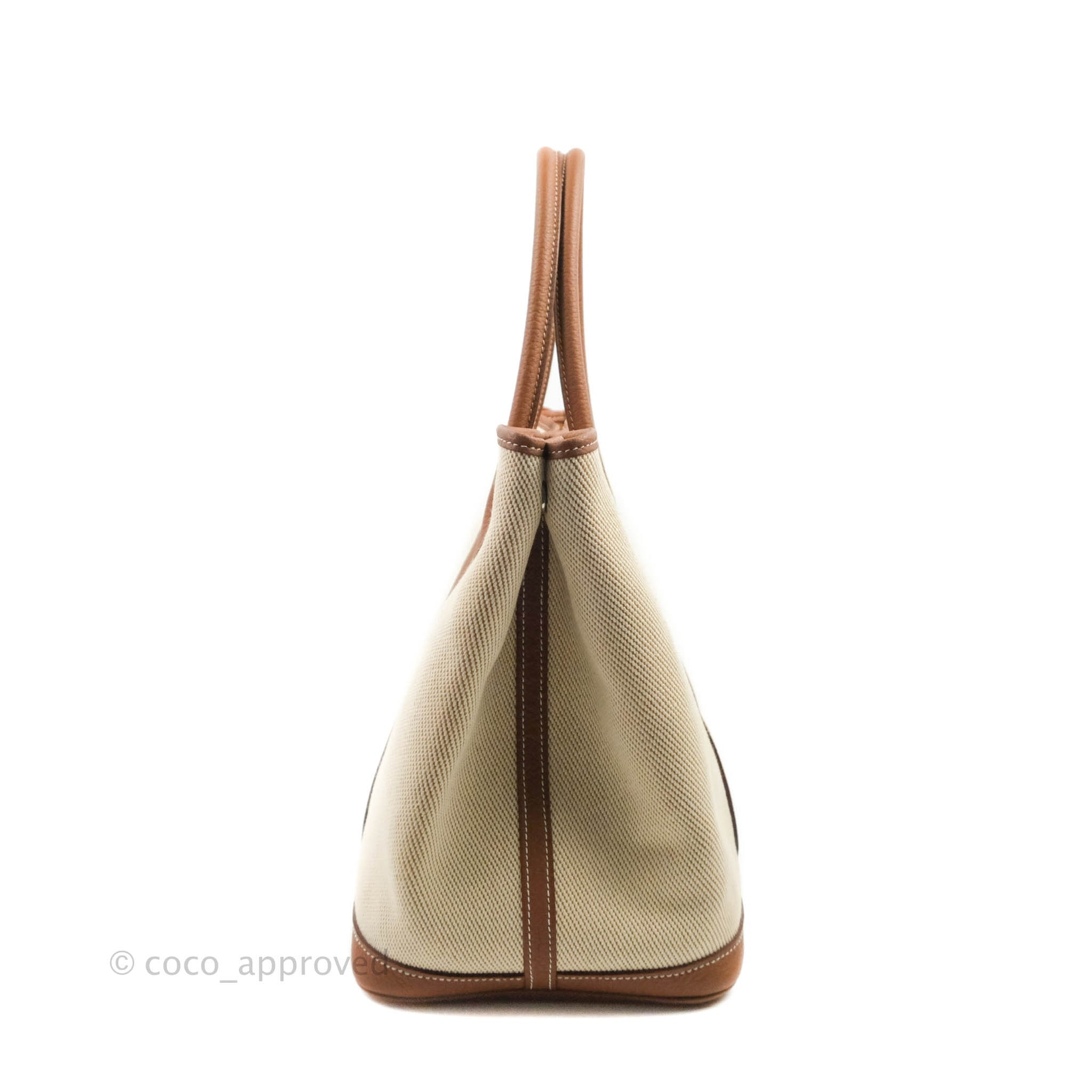 Hermès Garden Party 36 Ecru/Desert/Gold Canvas – Coco