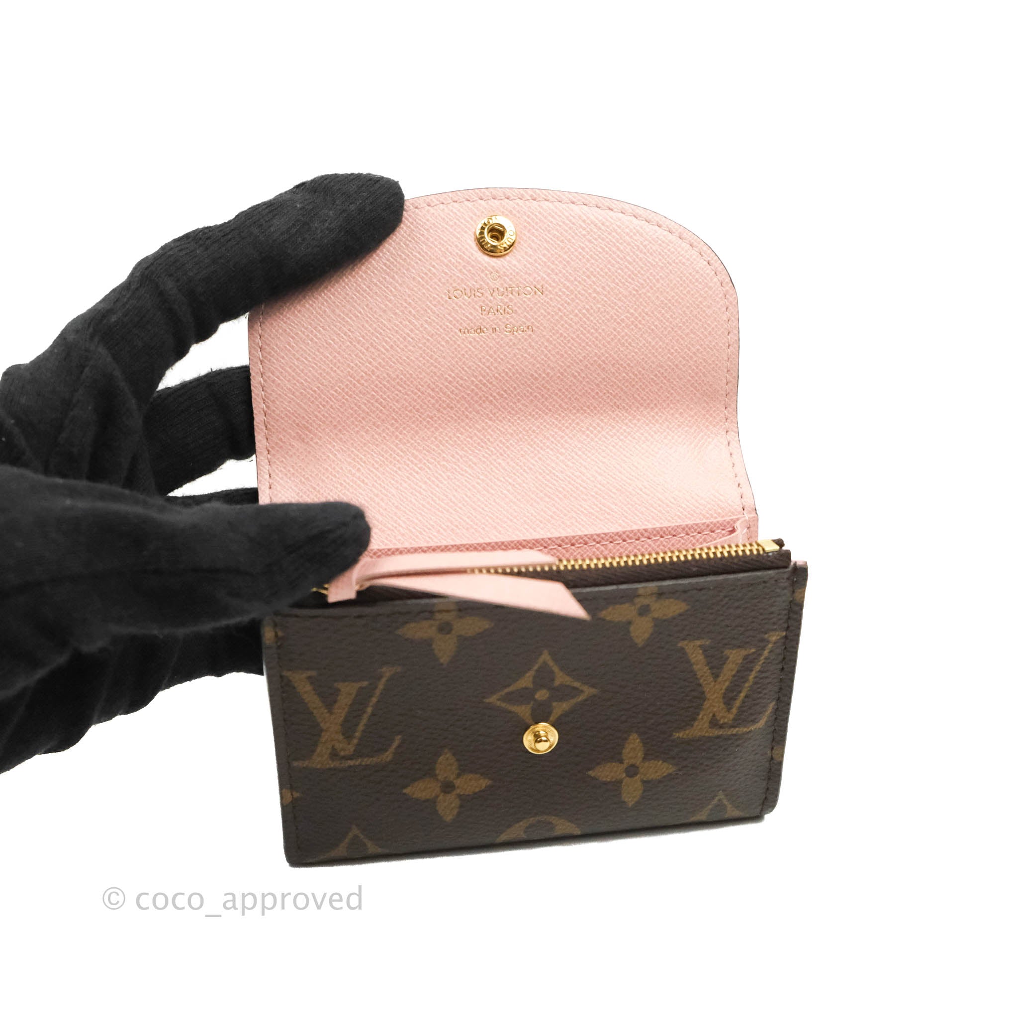 Louis Vuitton Rosalie Coin Purse Monogram Rose Ballerine – Coco
