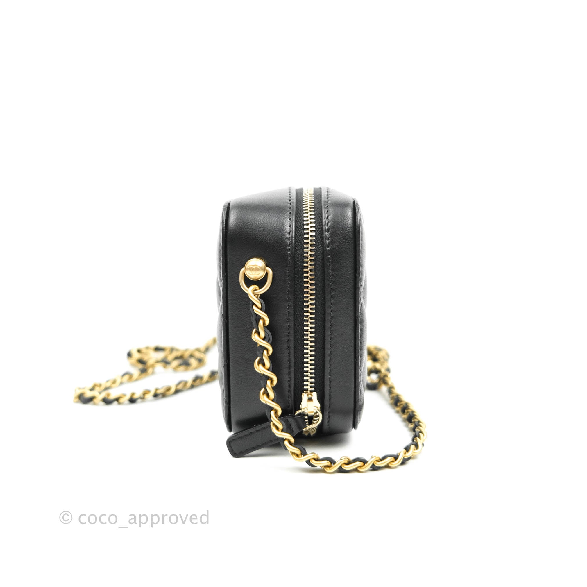 Chanel Black Mini/Small Chain Around Rounded Classic Cross Body Flap B –  Boutique Patina