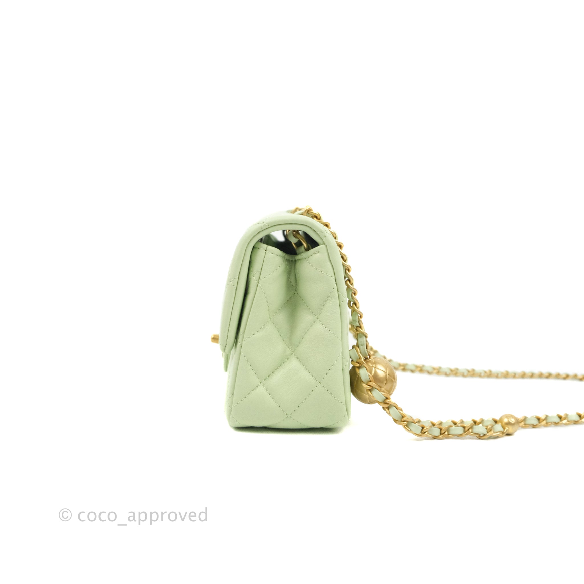 Chanel Quilted Mini Rectangular Pearl Crush Avocado Green Lambskin Age –  Coco Approved Studio