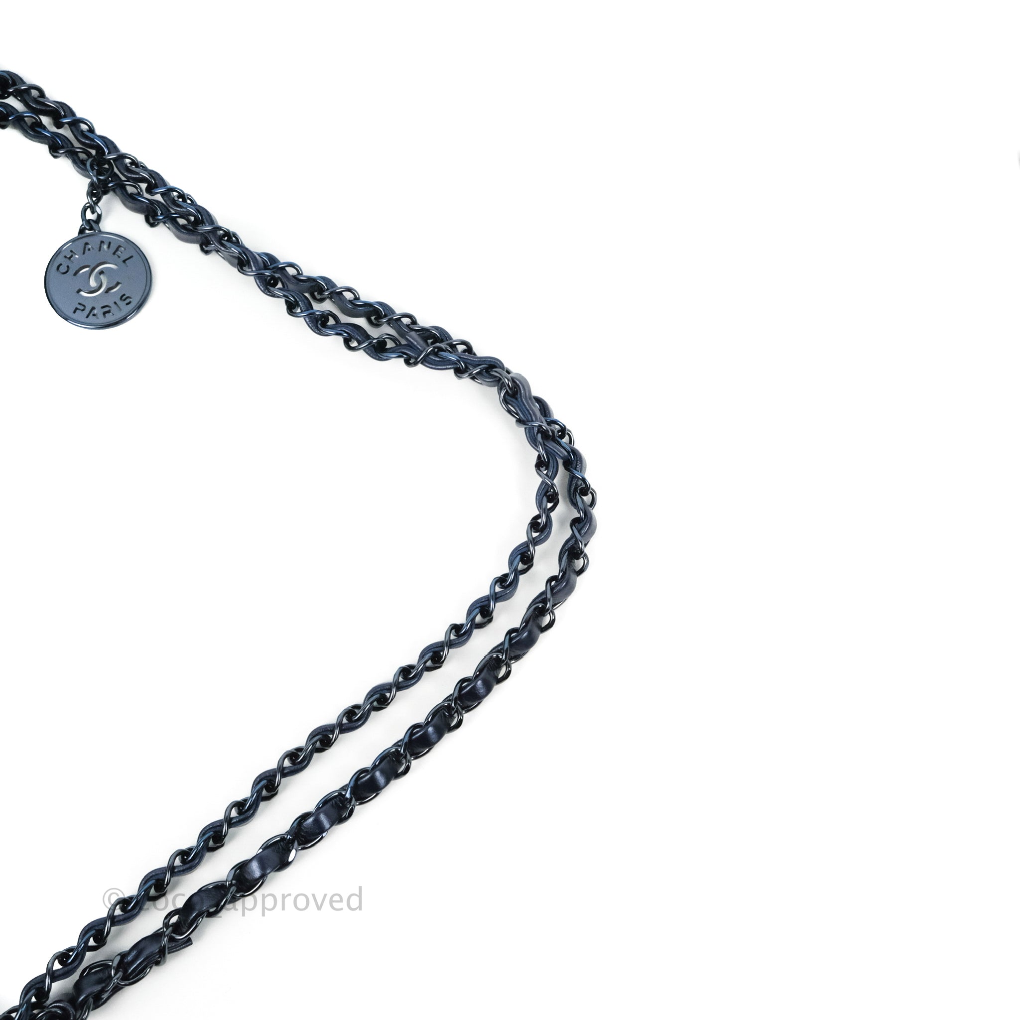 Chanel 22 Small Metallic Midnight Blue Aged Calfskin