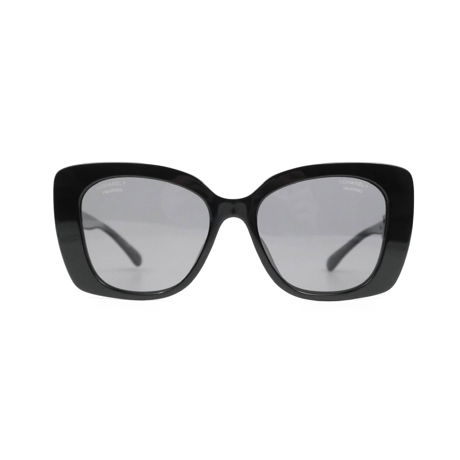 Chanel Acetate Strass Square Polarized Sunglasses Black – Coco