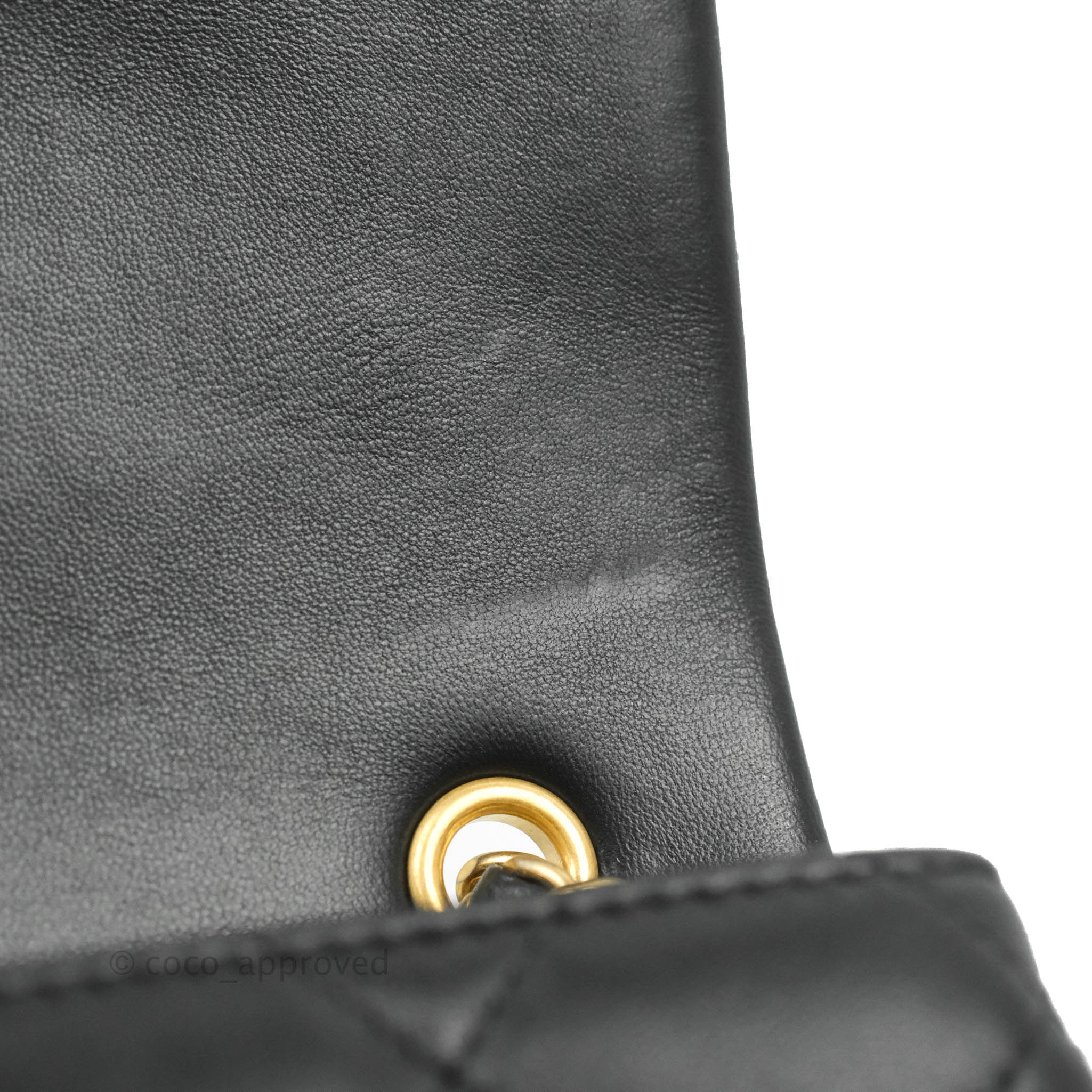 Chanel Quilted Mini Rectangular Black Lambskin Silver Hardware