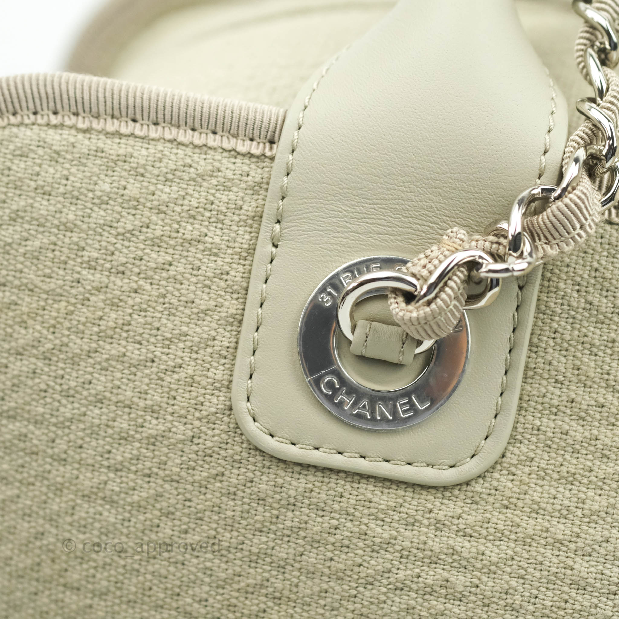 Chanel Deauville Bowling Bag Grey Silver Hardware – Coco Approved Studio