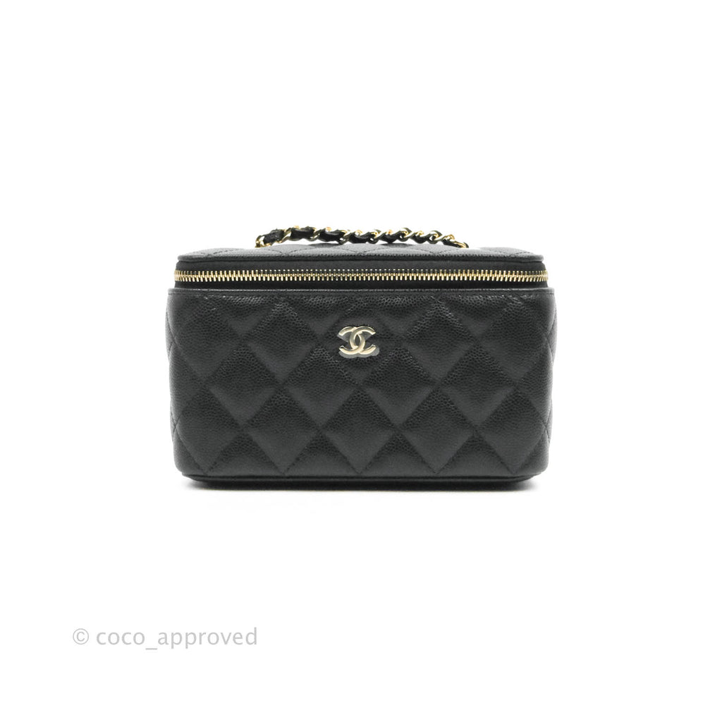 Chanel Classic Vanity Rectangular Black Caviar Gold Hardware