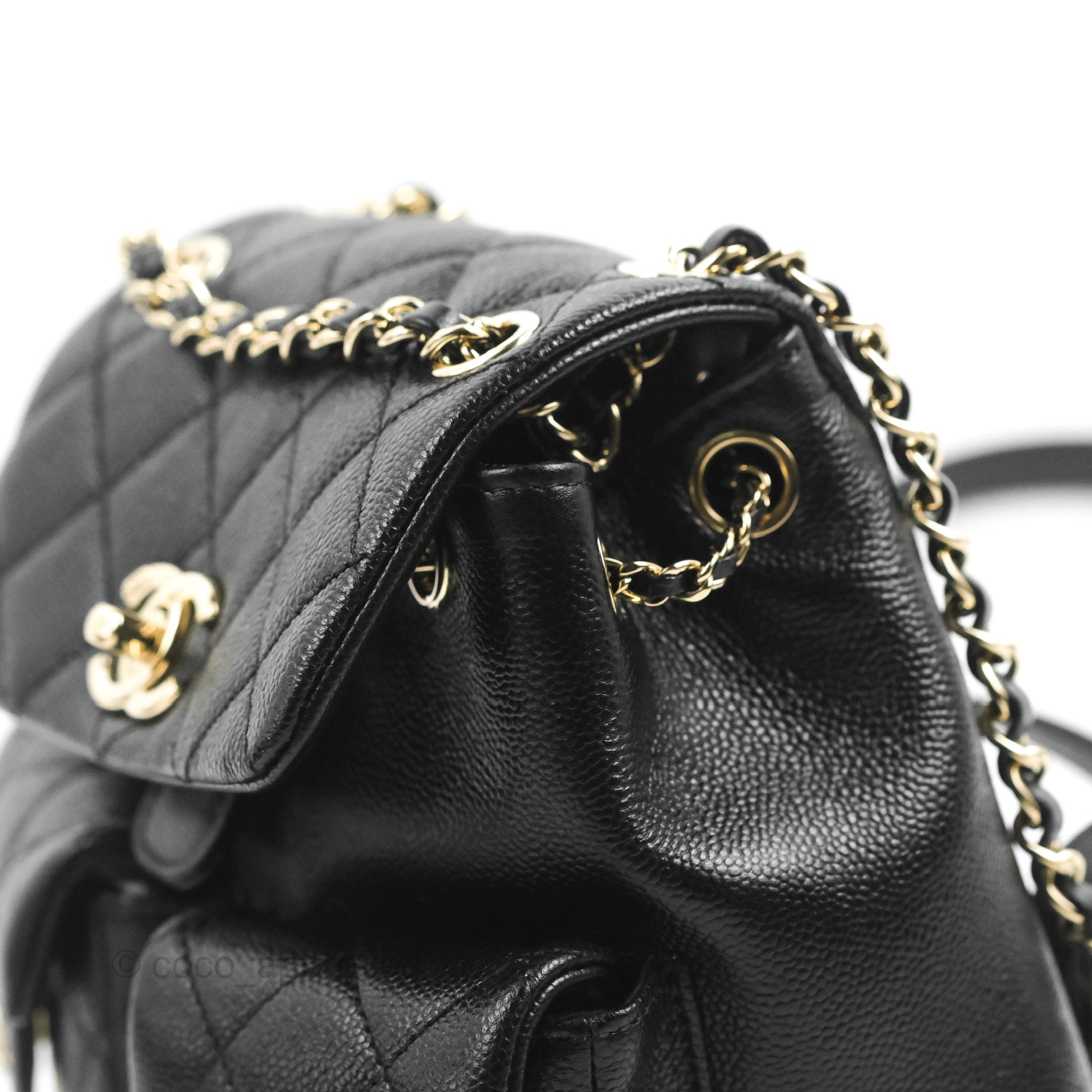 chanel patent backpack