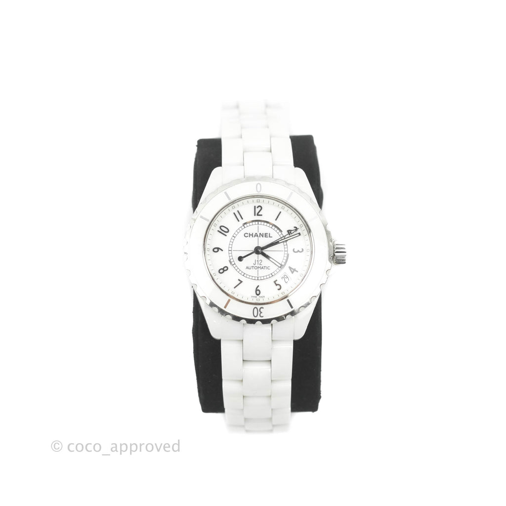 CHANEL J12 Automatic White Dial White Ceramic Strap Women's Watch