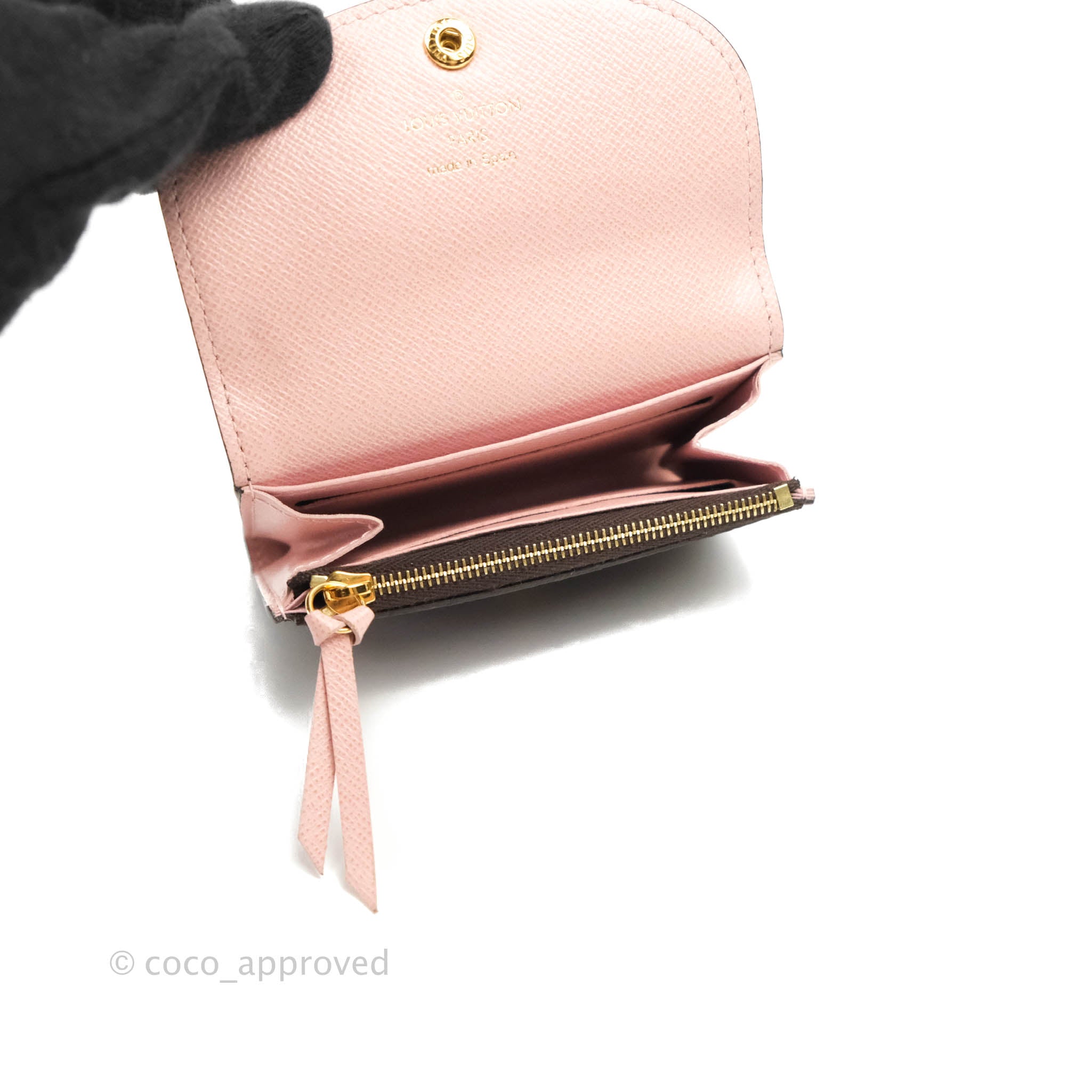 Louis Vuitton Rosalie Coin Purse Monogram Rose Ballerine – Coco