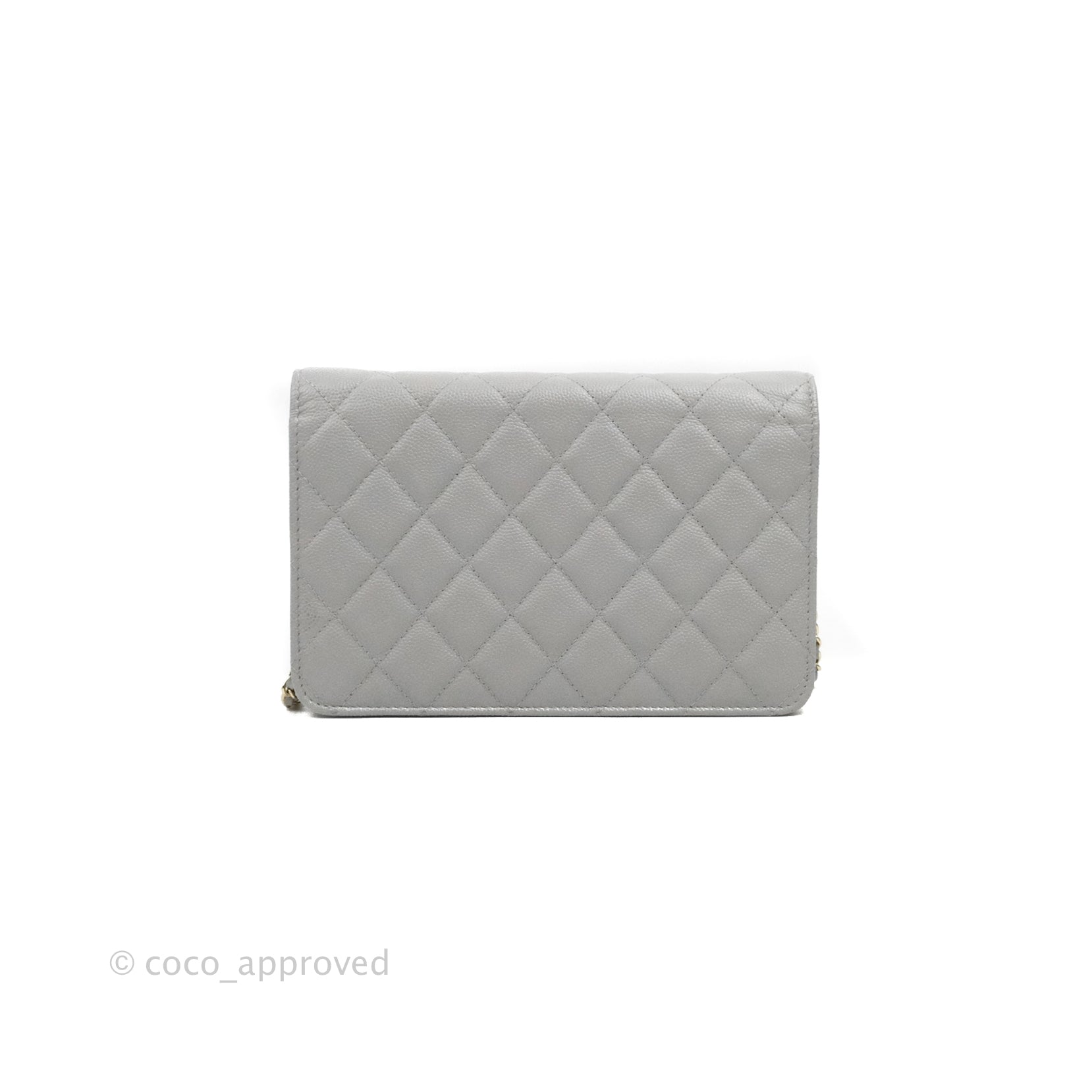 Chanel Coco Mark wallet caviar two wallet with box women's