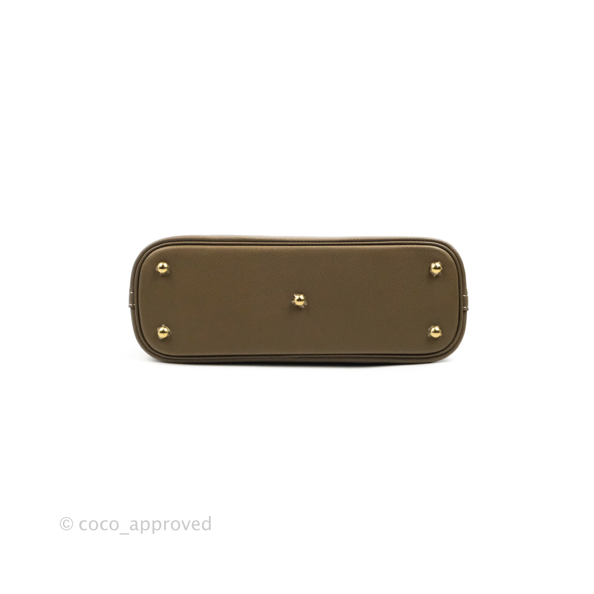 Hermes Bolide 1923 Mini 25 Bag Etoupe Gold Hardware Epsom Leather •  MIGHTYCHIC • 