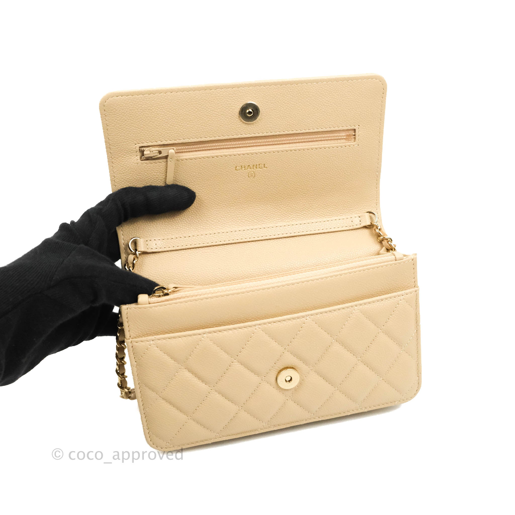 Chanel Light Beige Quilted Lambskin Trendy CC WOC Wallet On Chain Gold  Hardware, 2022 Available For Immediate Sale At Sotheby's