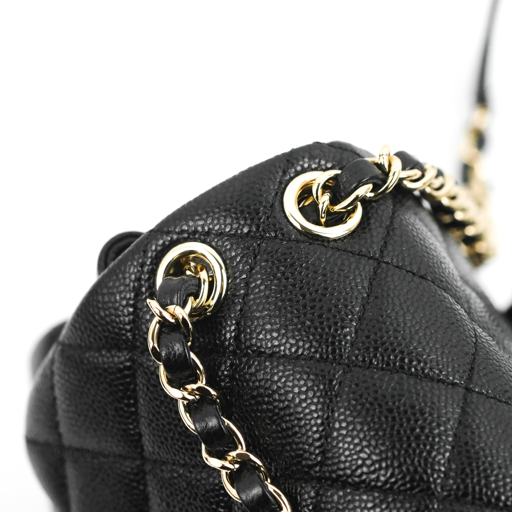 NWT 23S Chanel Classic Backpack Black Caviar with Gold Hardware