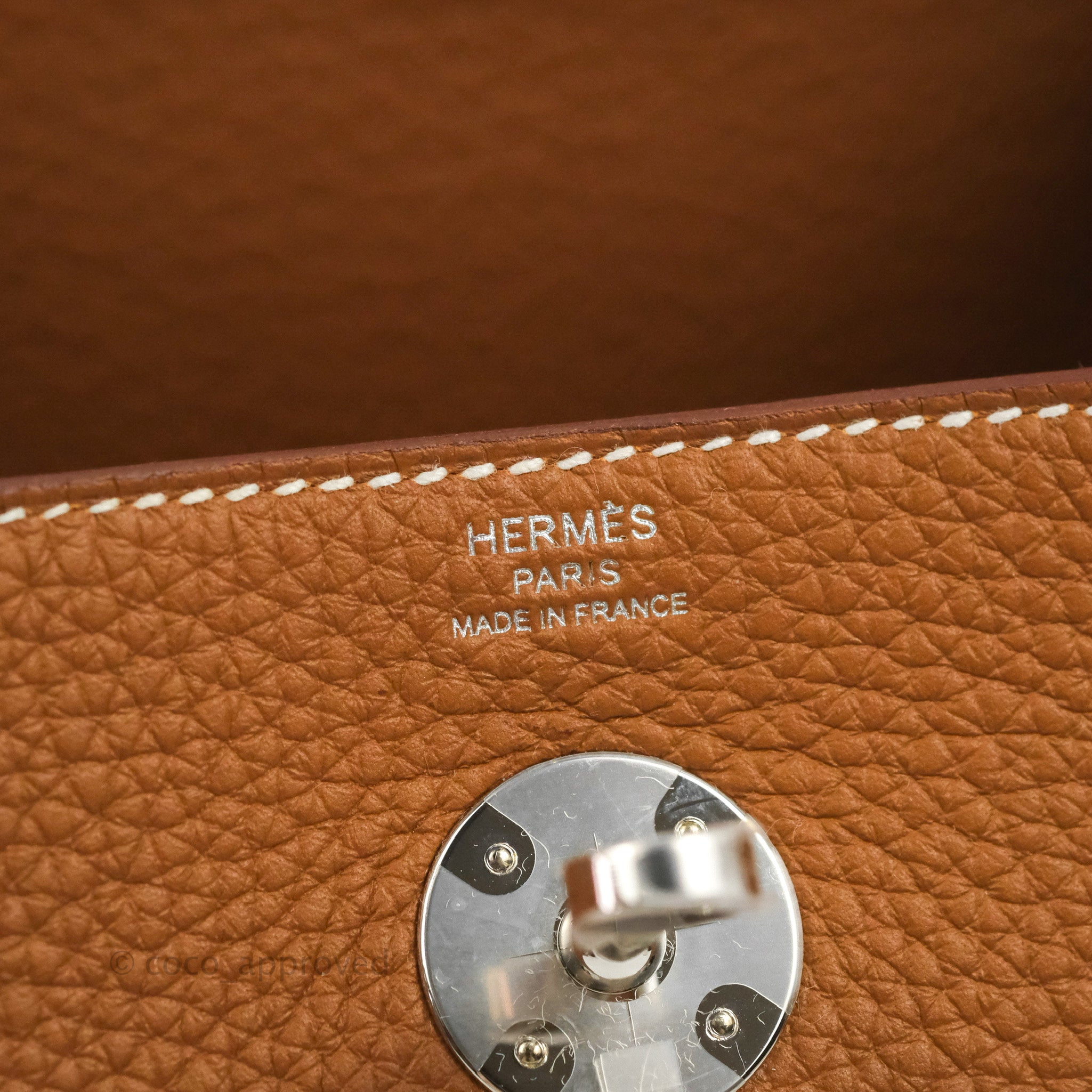 Hermès Etoupe Clemence Lindy 26 Palladium Hardware, 2022 Available