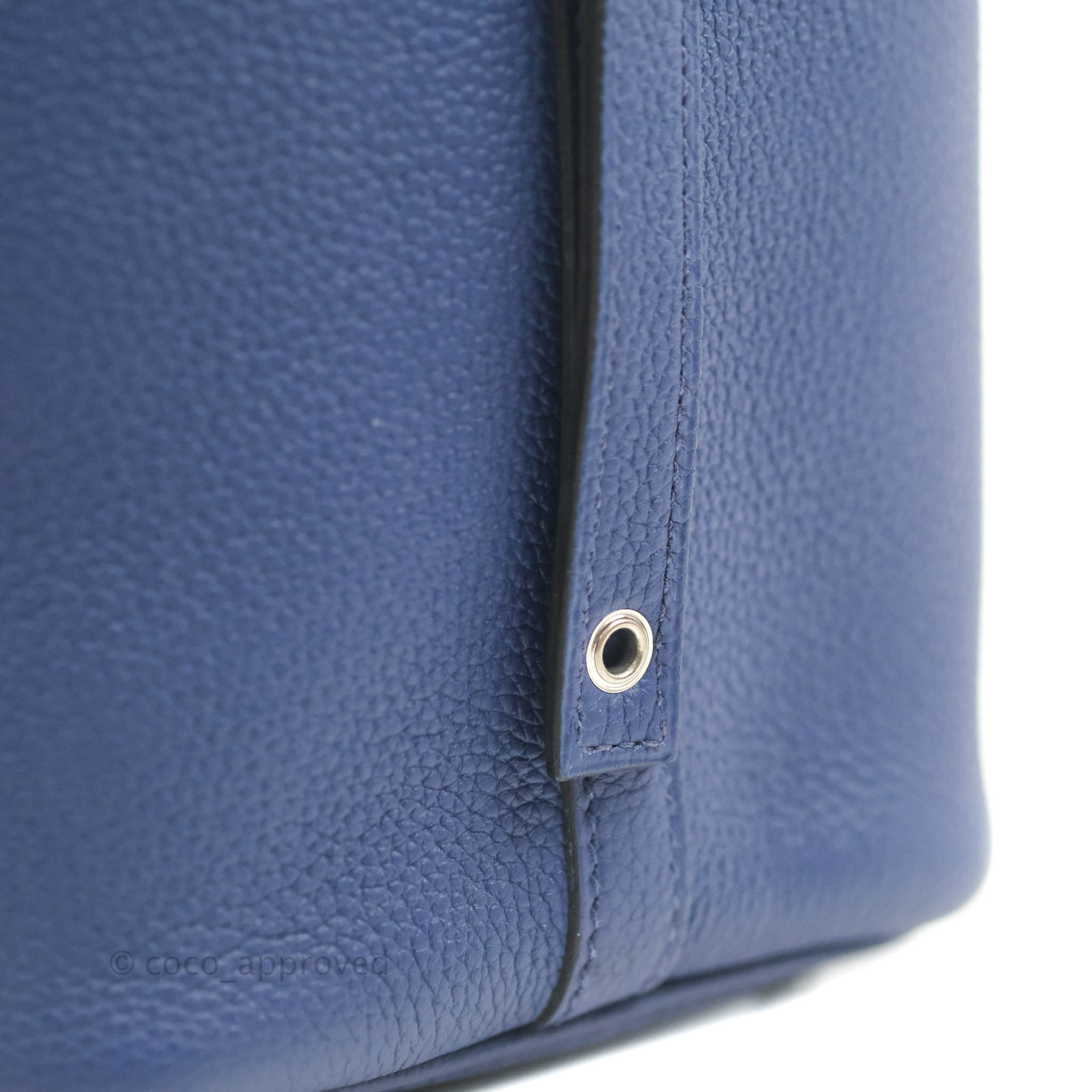 Hermès Picotin Lock 18 In Bleu Saphir And Bleu Brighton Clemence With  Palladium Hardware in Blue