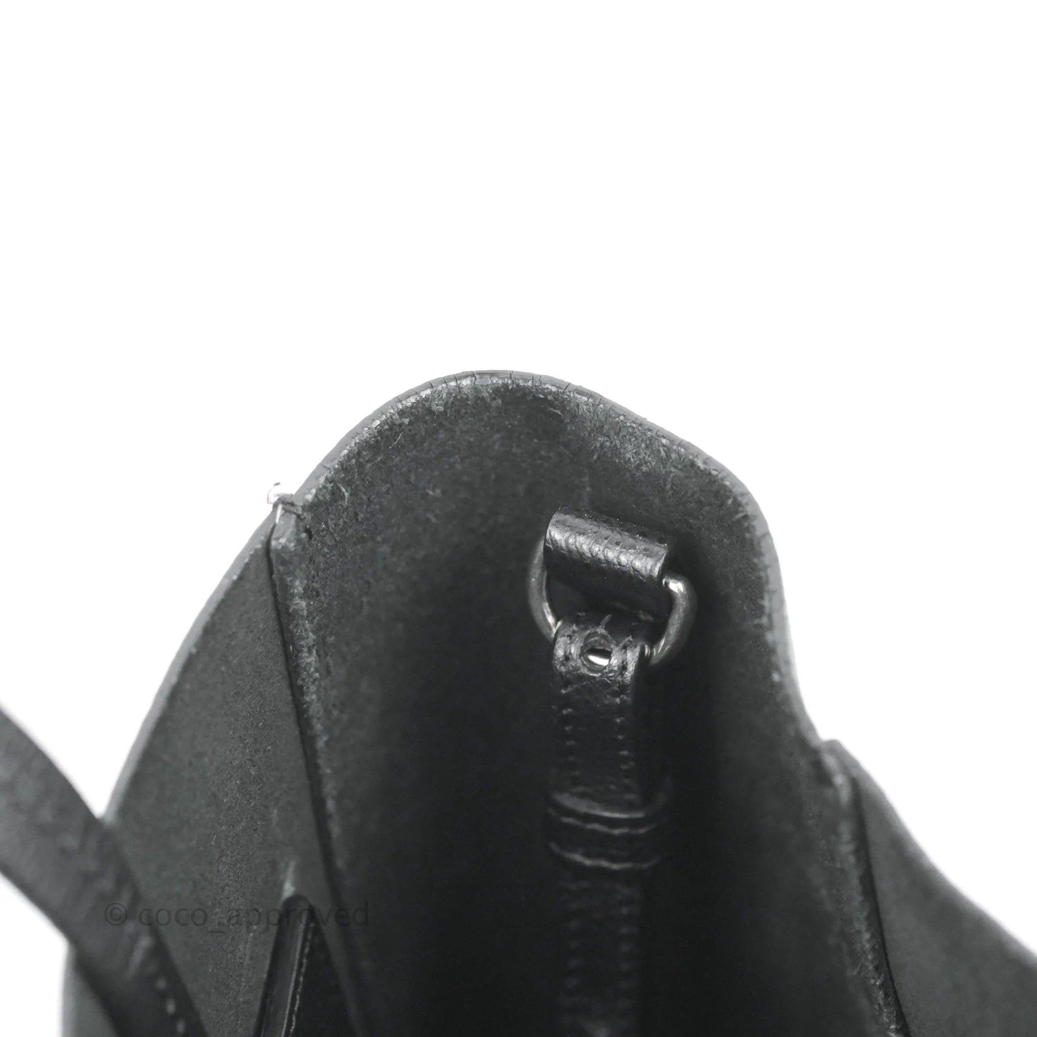Céline 'Small Cabas' Black Grained Calfskin Tote Bag