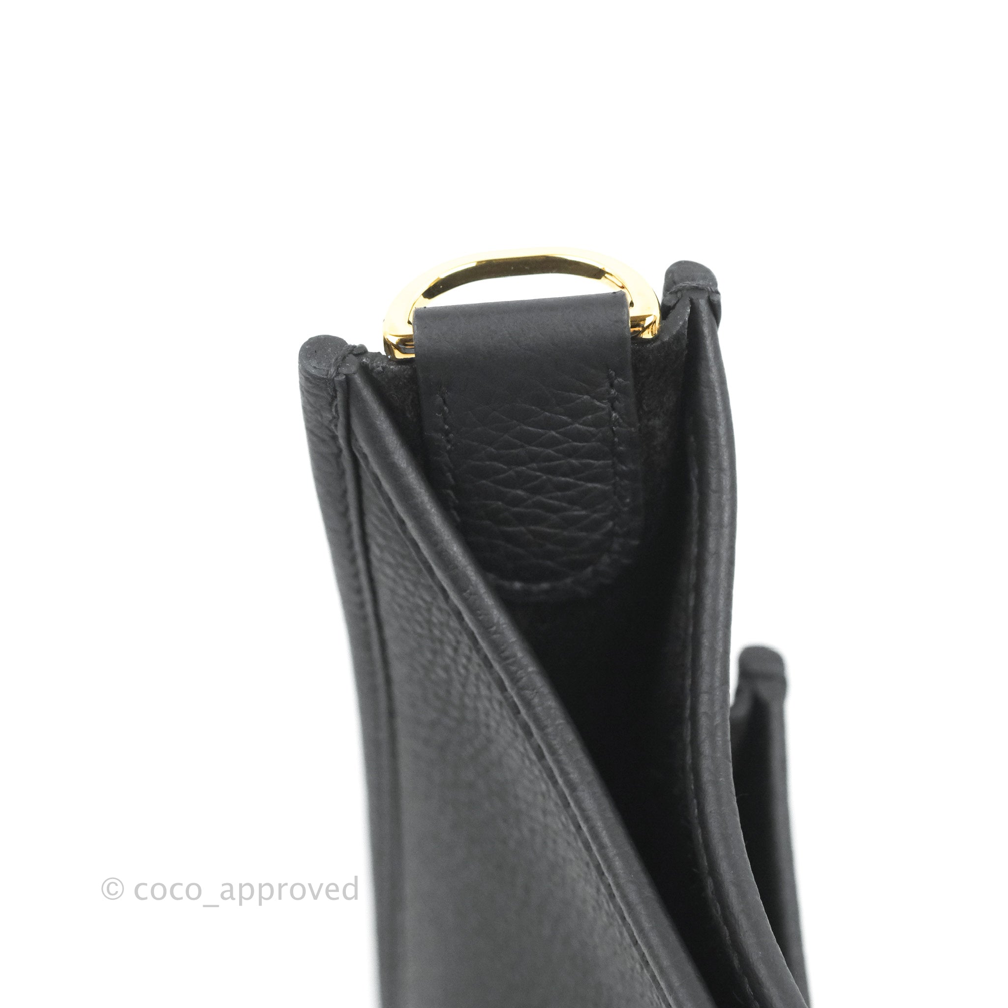 Hermes Evelyne III 29 Black Clemence Gold Hardware – Coco Approved