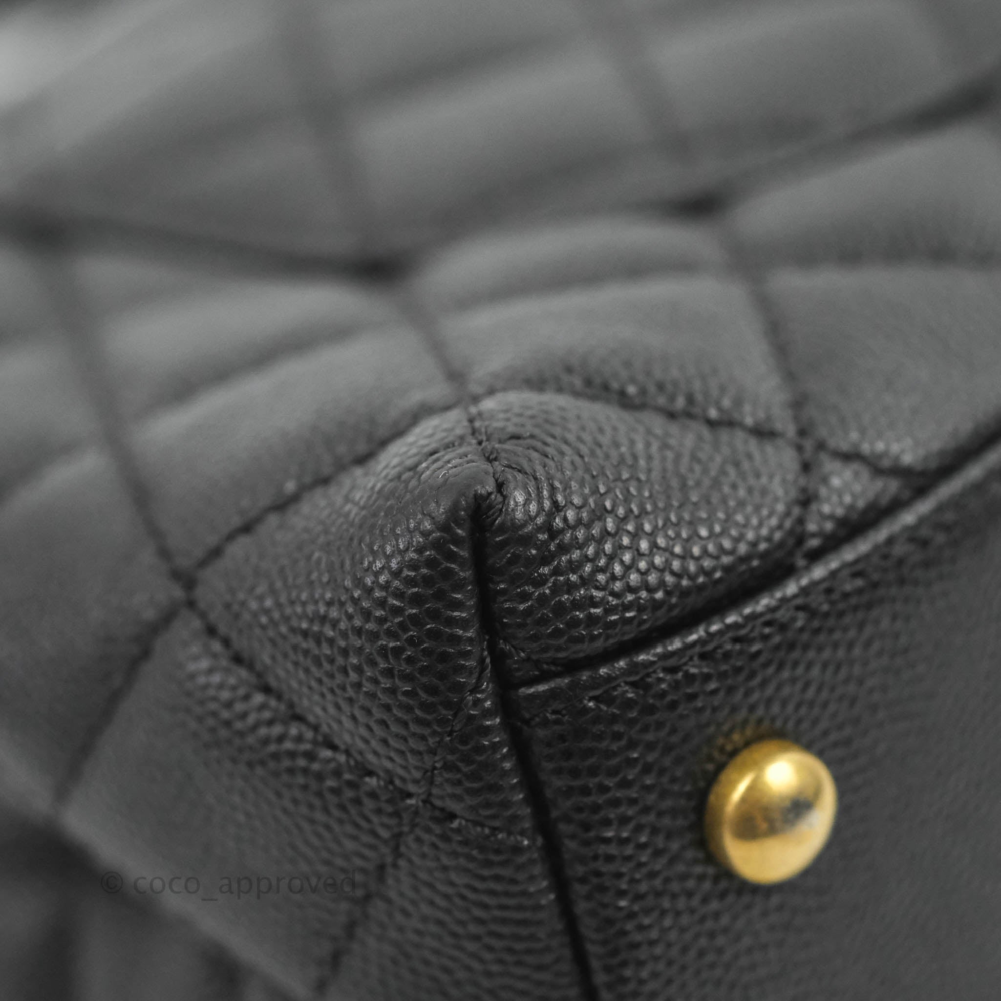 Chanel Small Coco Handle Black Caviar Aged Gold Hardware – Coco ...