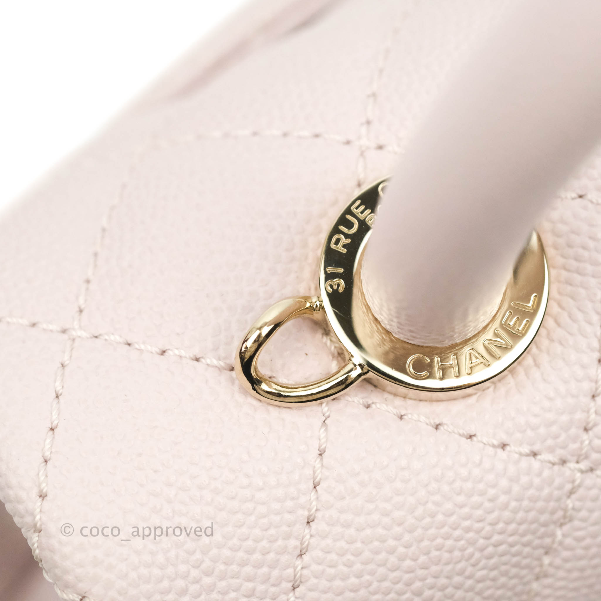 Chanel Small Coco Handle Light Pink Caviar Light Gold Hardware – Madison  Avenue Couture
