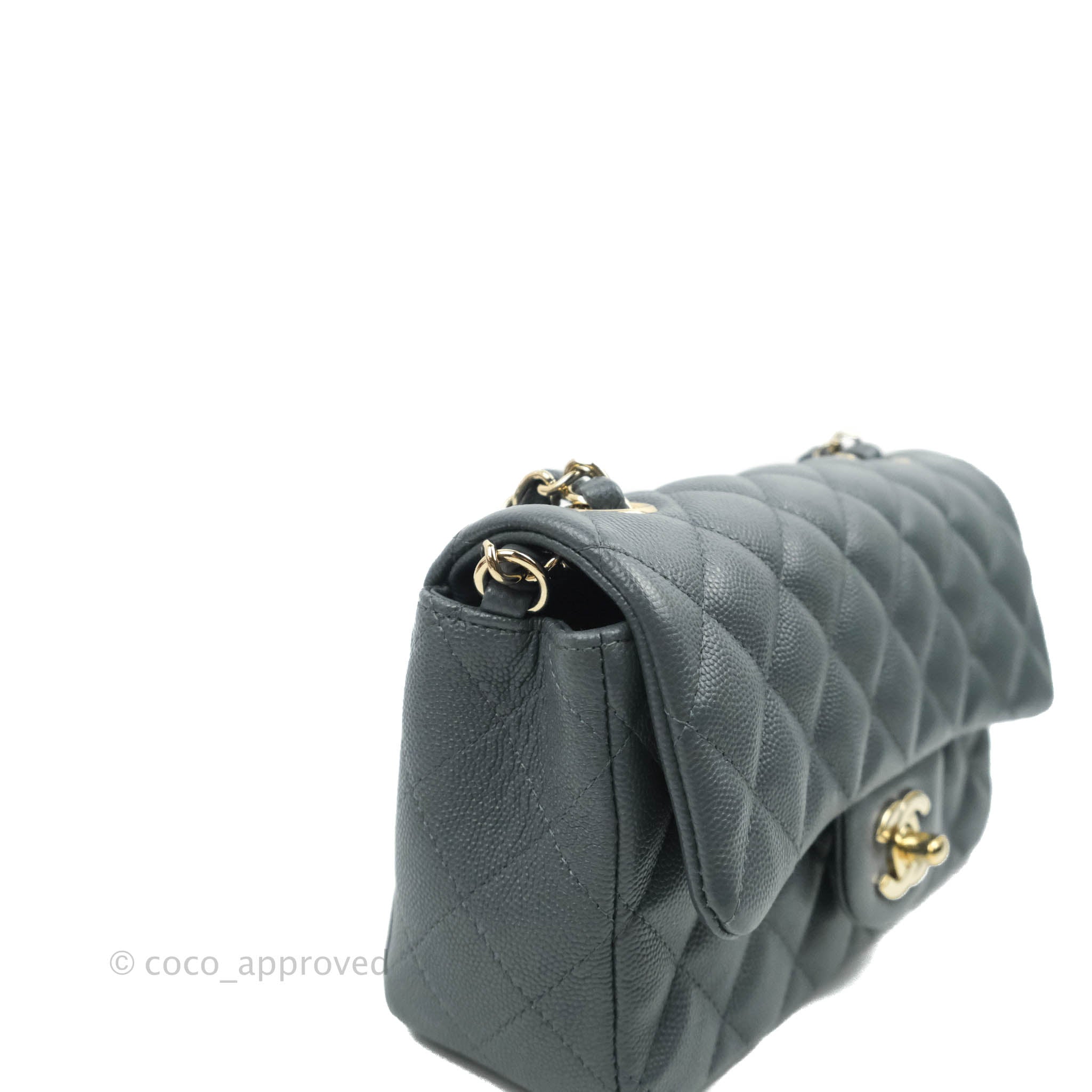 NWT 18B Chanel Gray Caviar Rectangular Mini Flap Bag GHW – Boutique Patina