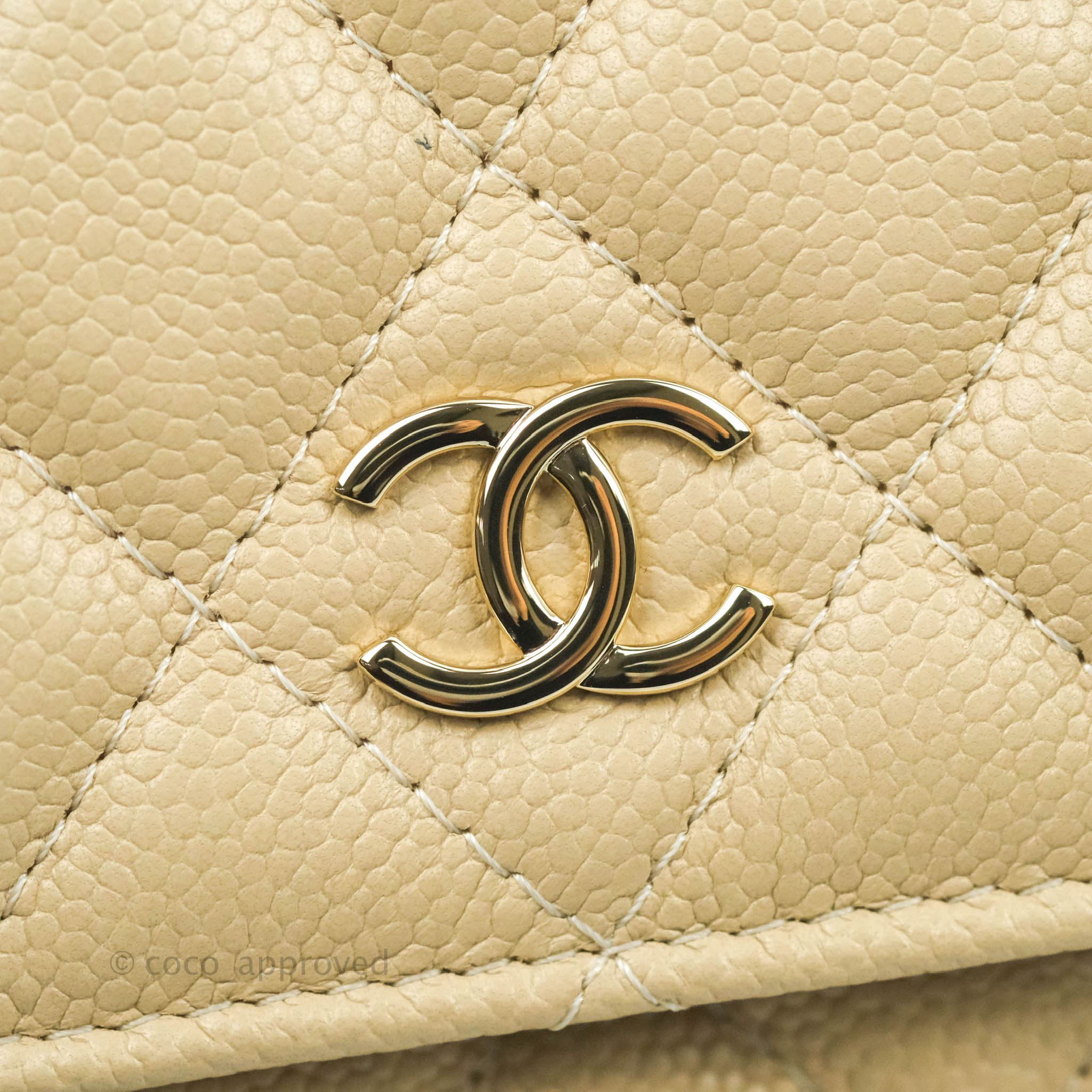 Chanel Timeless Wallet on Chain Caviar Cc Flap 233989 Beige