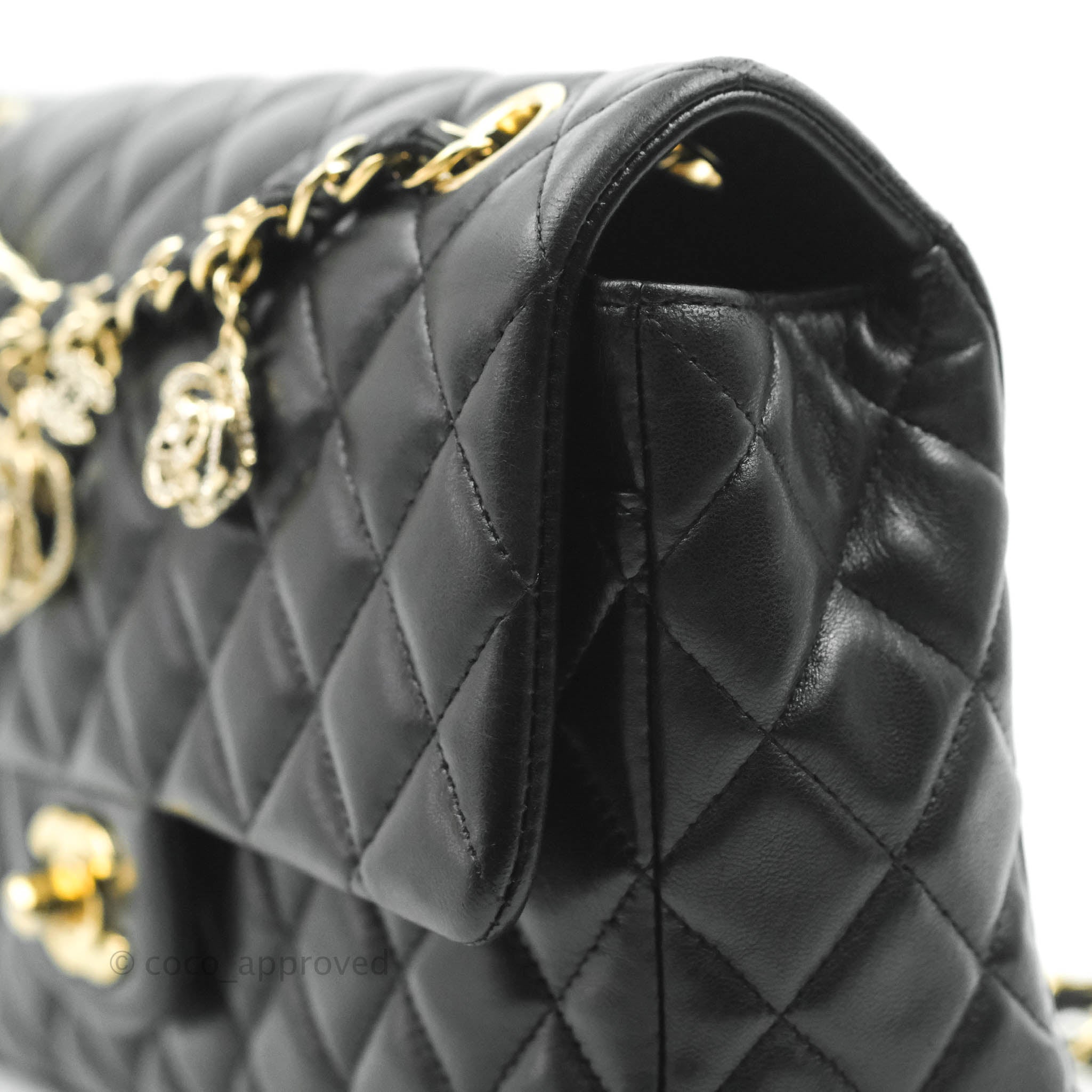 Chanel Black Lambskin Stitched Medium Coco Luxe Flap Bag, myGemma