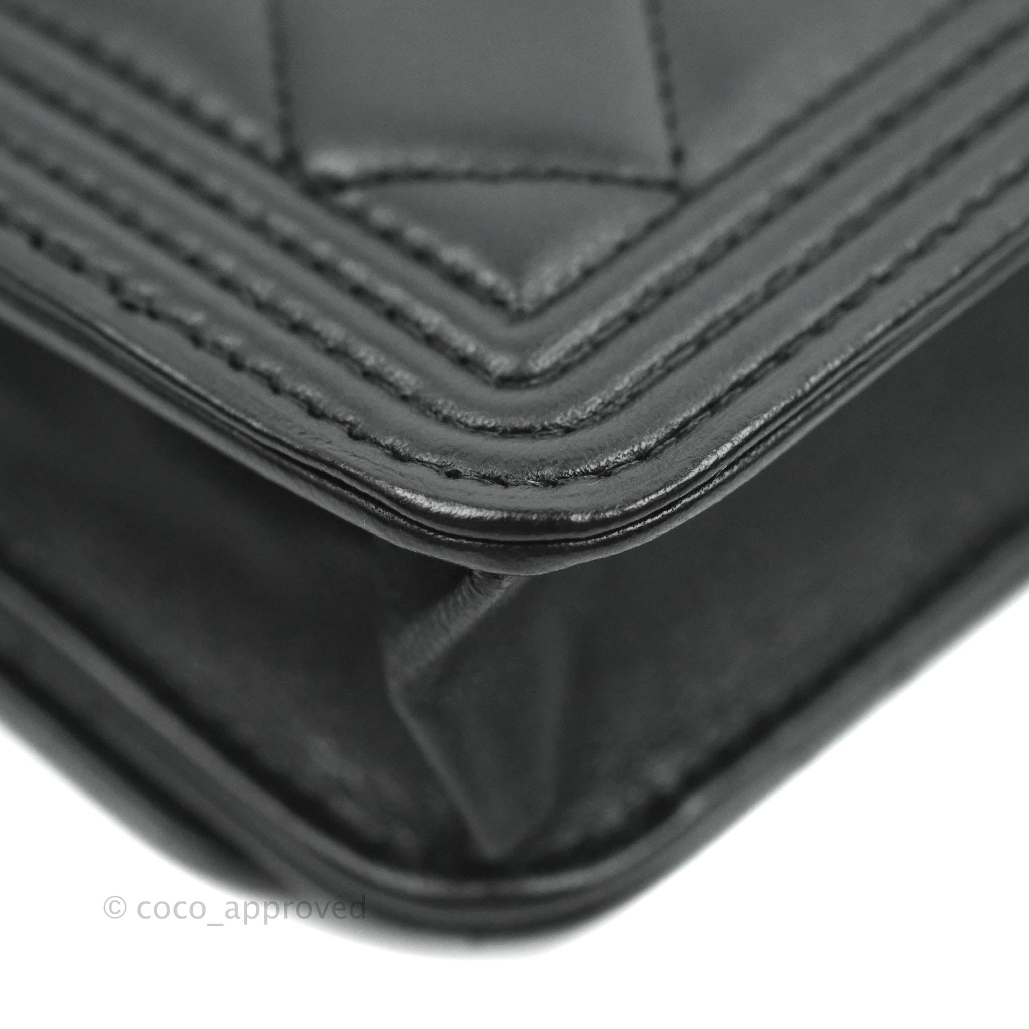 Chanel Boy WOC Handbag Black/Gold Croc Embossed Calfskin and Python - Allu  USA