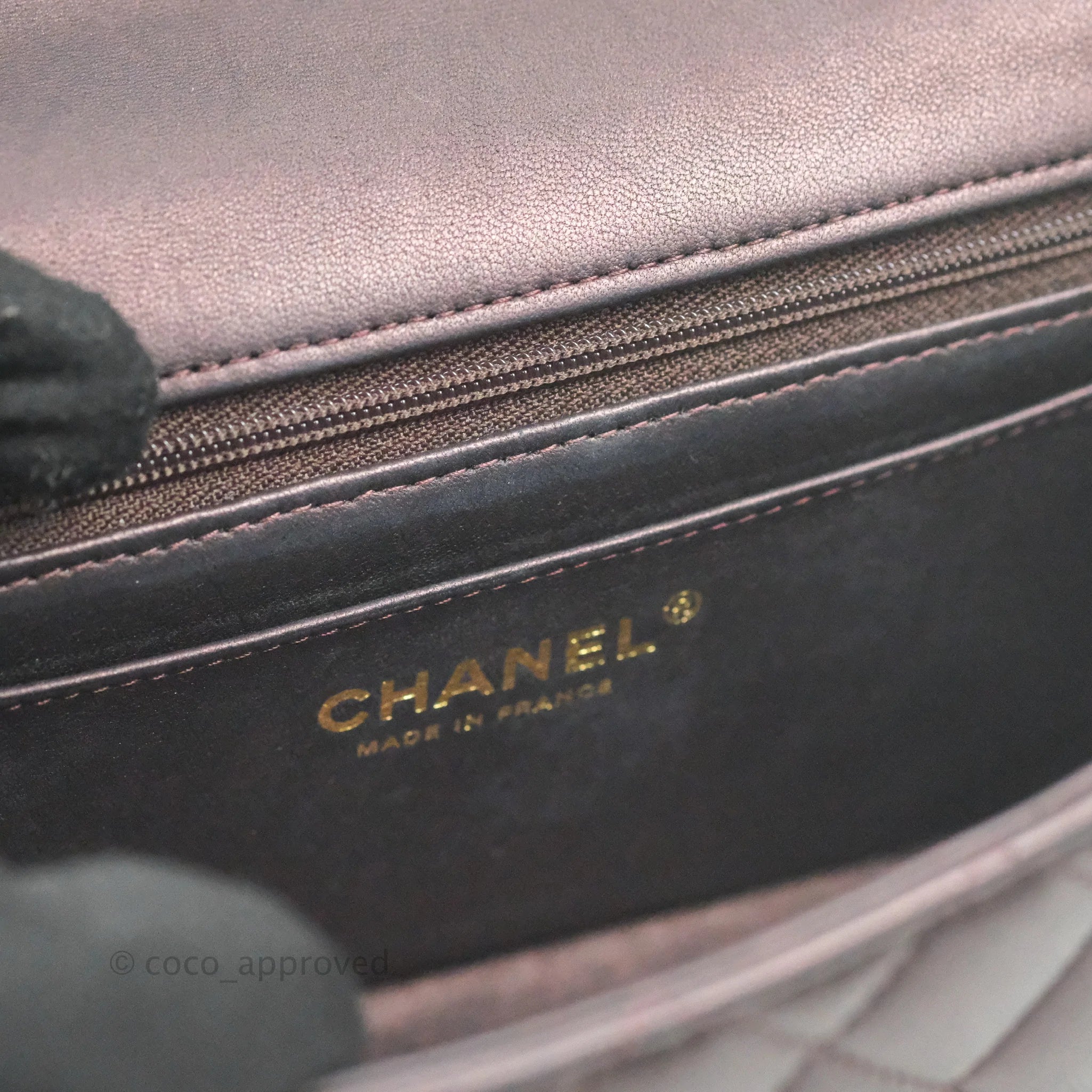 Chanel Classic Square Mini Flap in 22P Purple Lambskin and LGHW